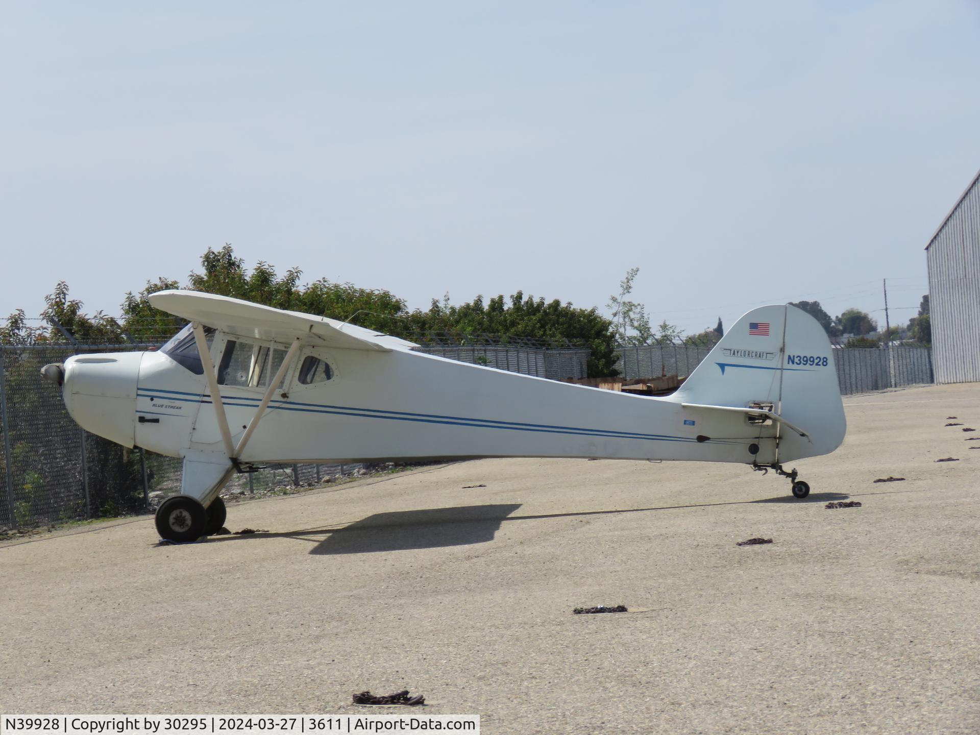 N39928, 1945 Taylorcraft BC12-D C/N 6581, Out by the fence