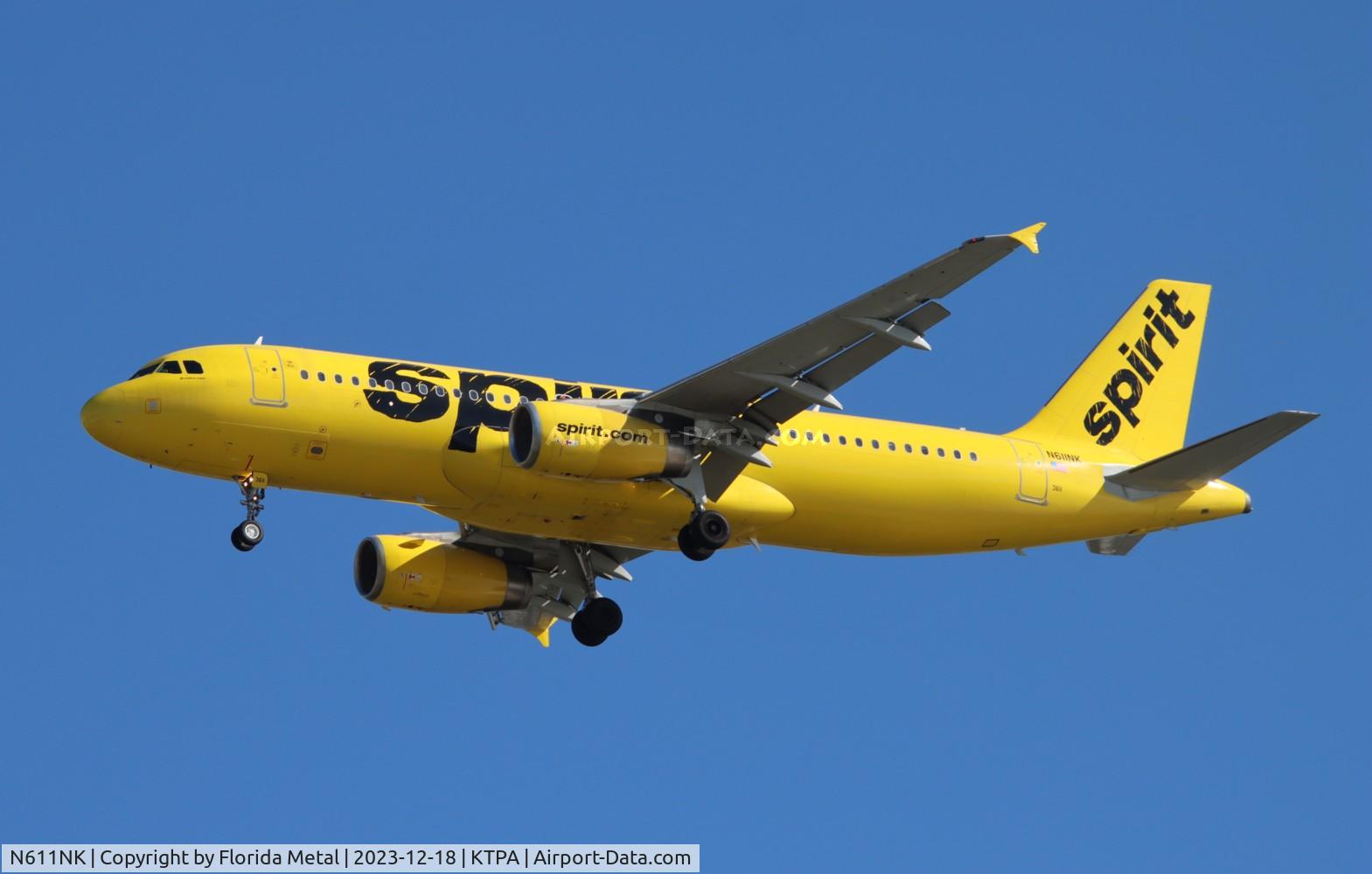 N611NK, 2011 Airbus A320-232 C/N 4996, NKS A320 yellow zx DTW-TPA