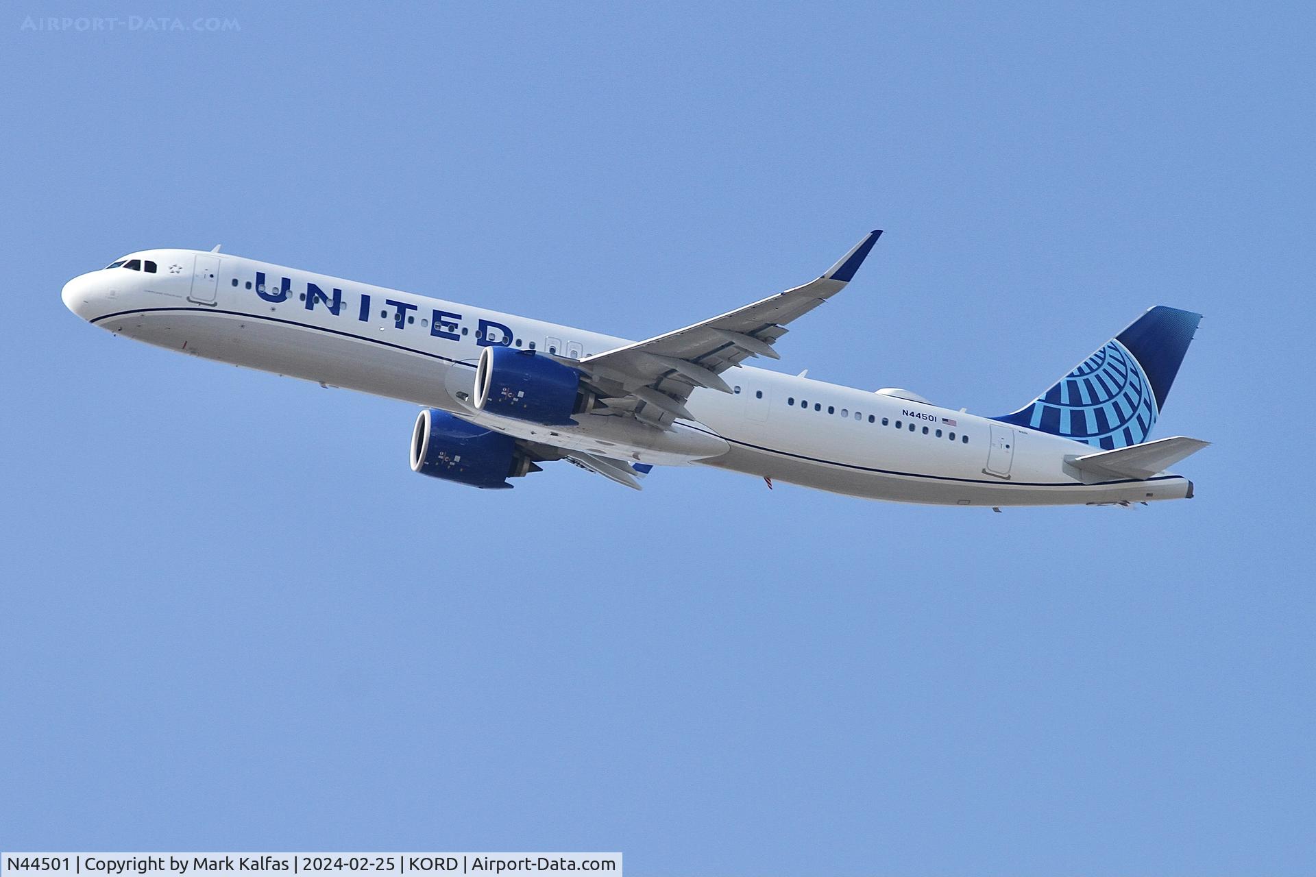 N44501, 2023 Airbus A321-271NX C/N 11500, A21N United Airlines Airbus A321neo N44501 UAL1872 ORD-FLL