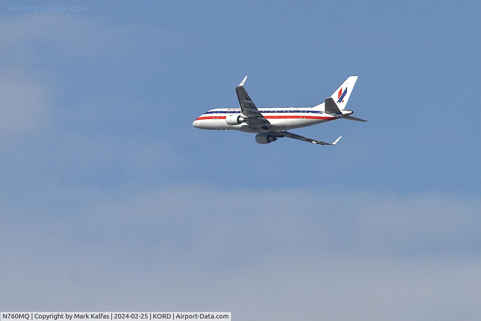 N760MQ, 2009 Embraer 170STD (ERJ-170-100STD) C/N 17000294, E170 Envoy/ American Eagle EMBRAER ERJ 170-100 STD N760MQ ENY3707 ORD-PIT