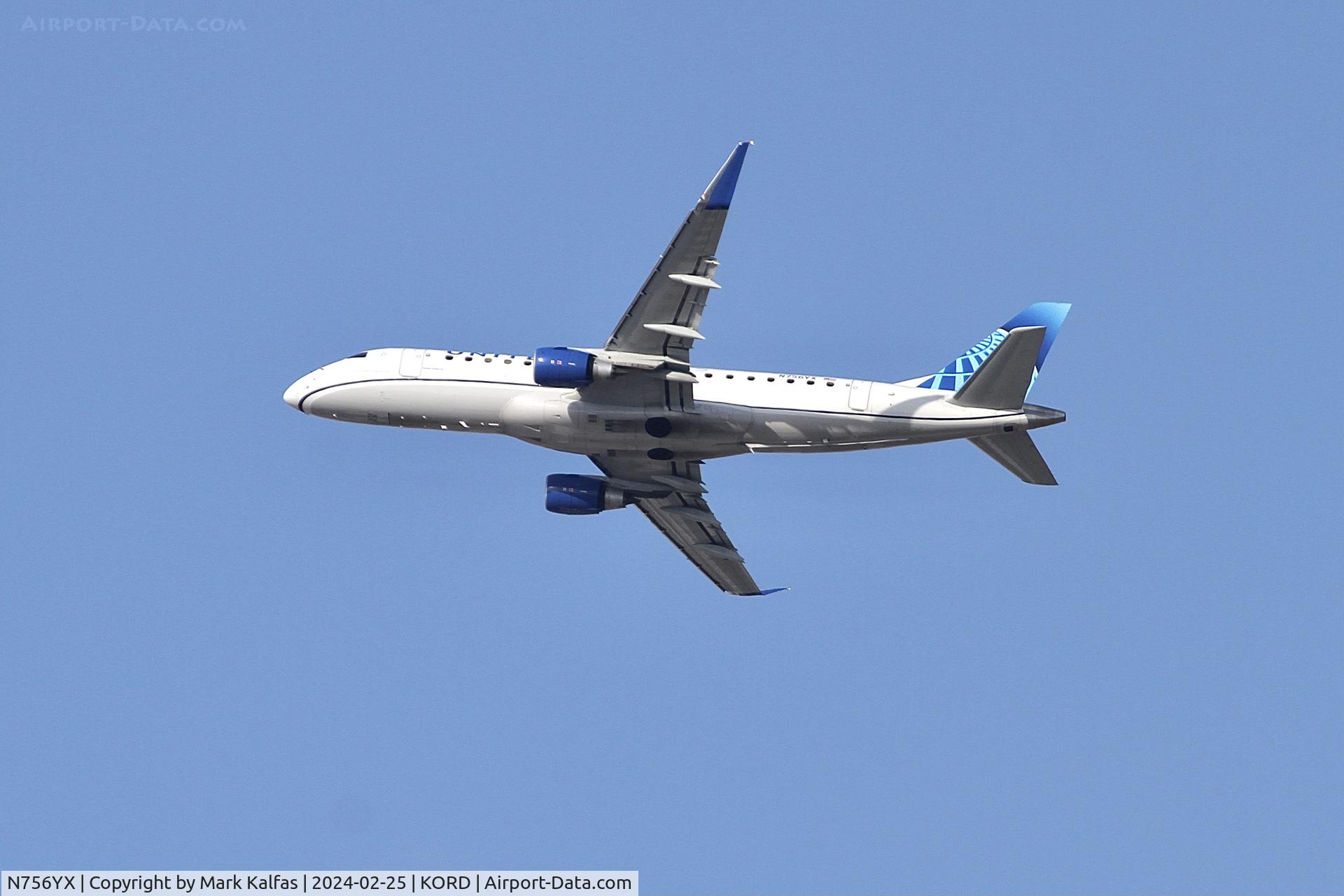 N756YX, 2022 Embraer 175LR C/N 928, E75L Republic Airways/United Express Embraer 175LR N756YX RPA3616 ORD-MDT