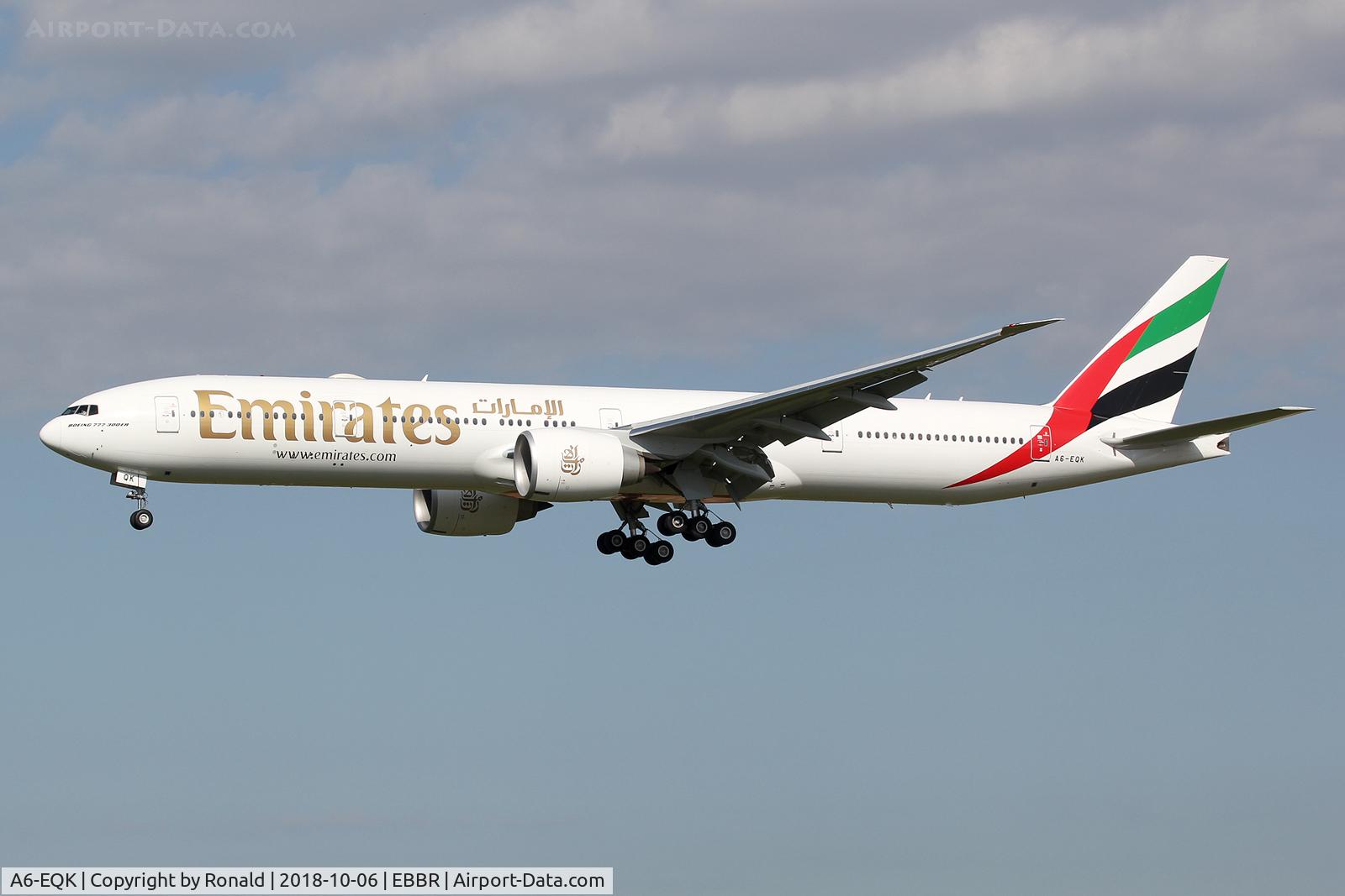 A6-EQK, 2018 Boeing 777-31H/ER C/N 42359, at ebbr