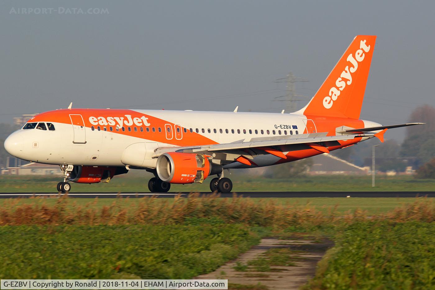 G-EZBV, 2007 Airbus A319-111 C/N 3122, at spl