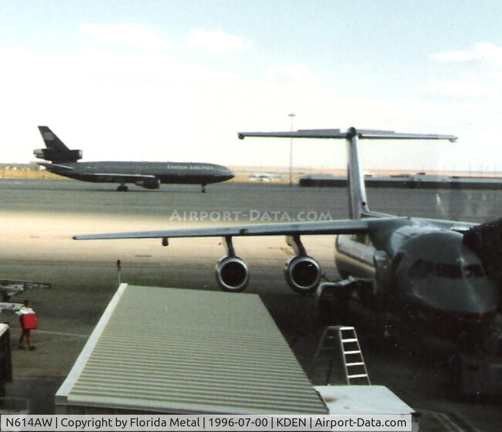 N614AW, 1988 British Aerospace BAe.146-300A C/N E3132, AWI/UE BAE-146-300 zx DEN 1996