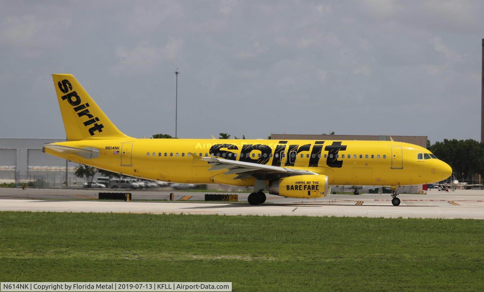 N614NK, 2012 Airbus A320-232 C/N 5132, NKS A320 yellow zx FLL-MBJ