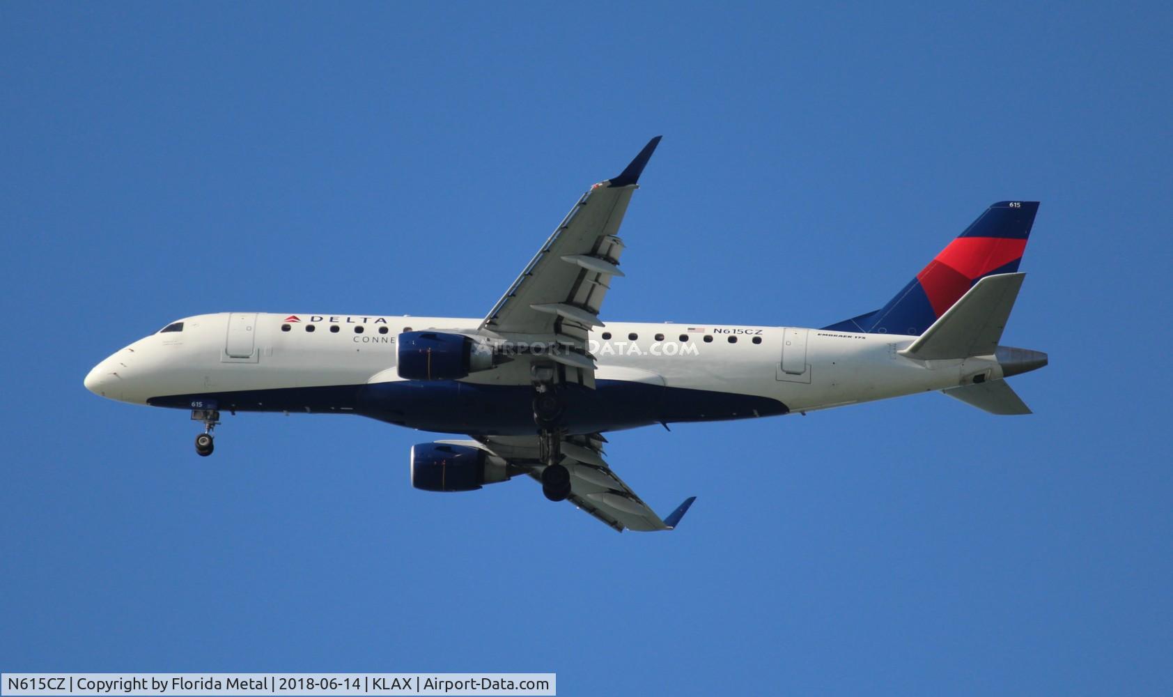 N615CZ, 2008 Embraer 175LR (ERJ-170-200LR) C/N 17000207, CPZ/DAL E175 zx LAX-SFO