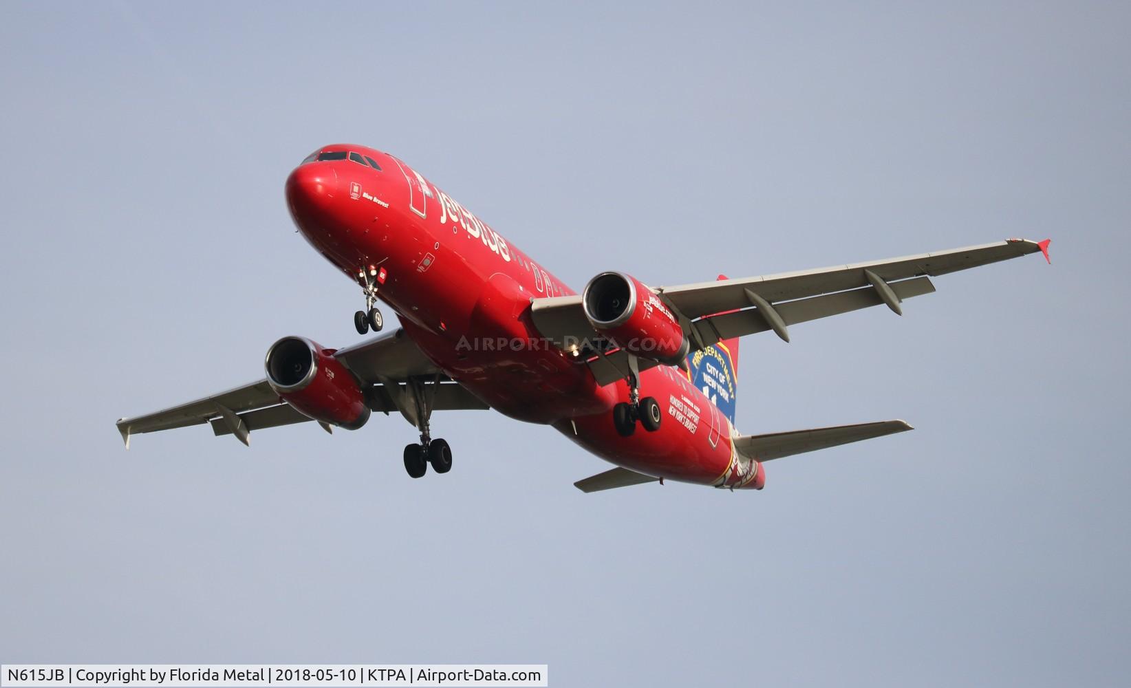 N615JB, 2005 Airbus A320-232 C/N 2461, JBU A320 NYFD zx BOS-TPA