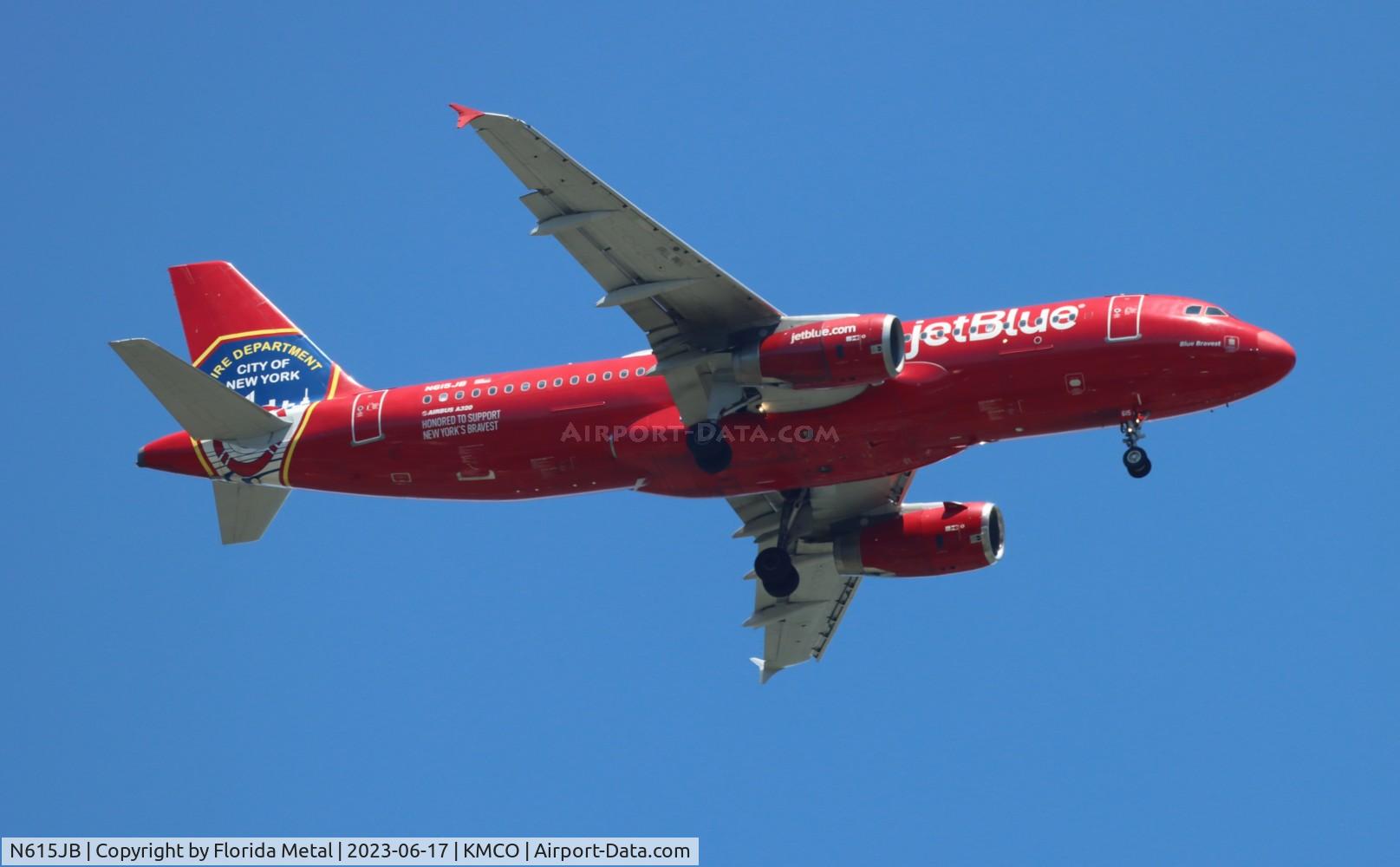 N615JB, 2005 Airbus A320-232 C/N 2461, JBU A320 NYFD zx SYR-MCO