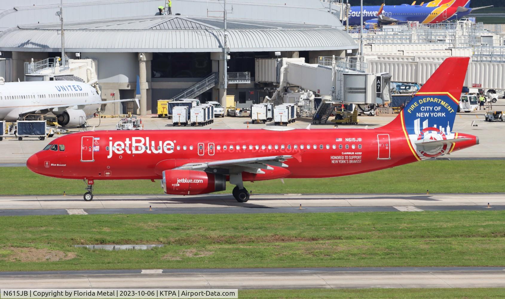 N615JB, 2005 Airbus A320-232 C/N 2461, JBU A320 NYFD zx TPA-MMUN/CUN