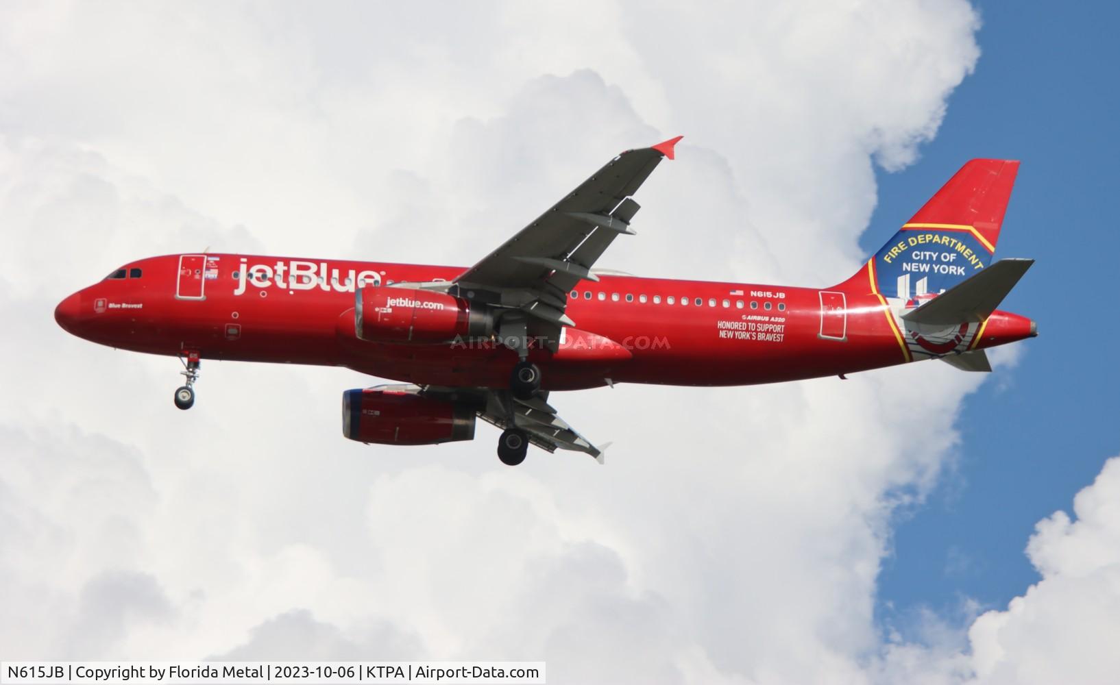 N615JB, 2005 Airbus A320-232 C/N 2461, JBU A320 NYFD zx MMUN/CUN - TPA