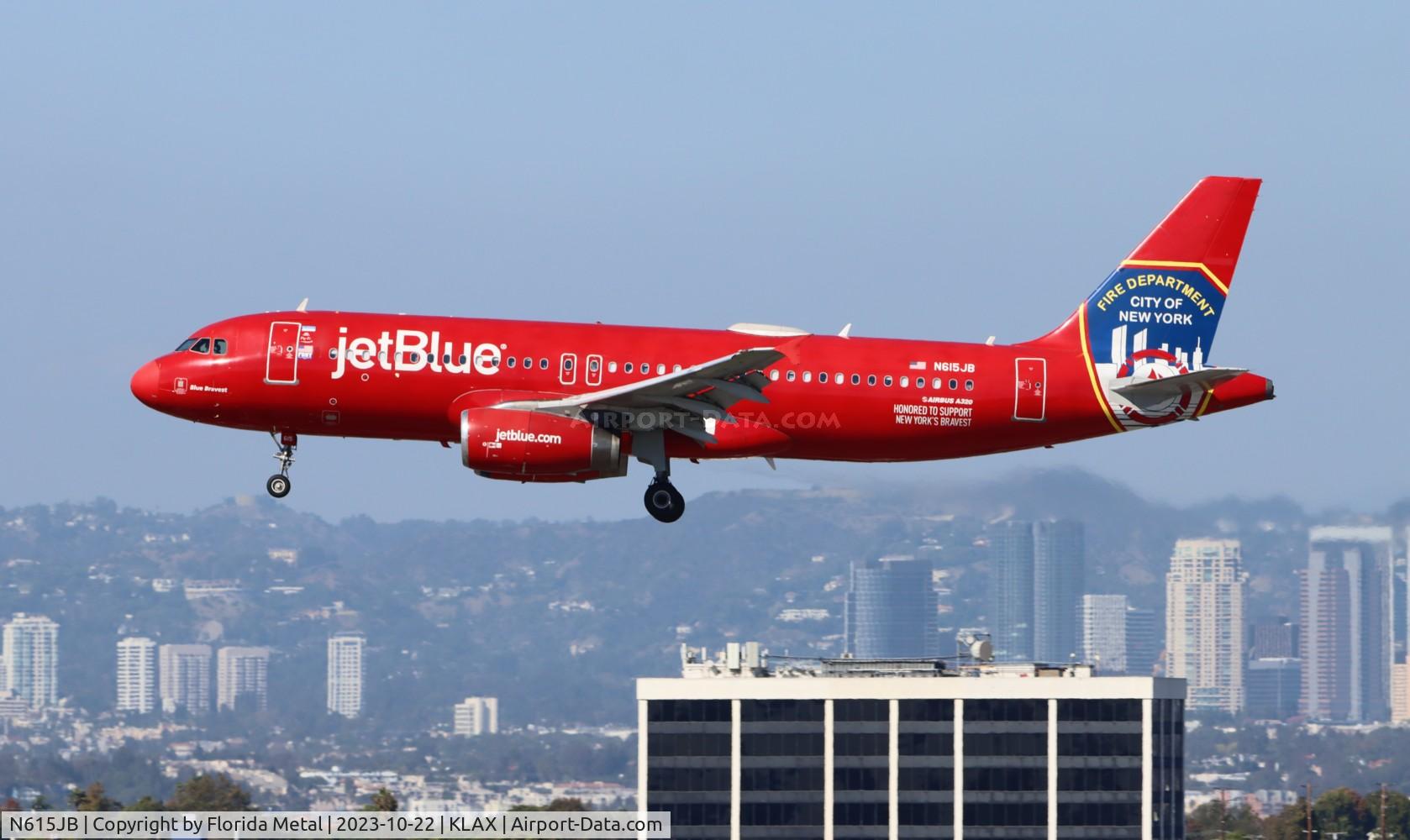 N615JB, 2005 Airbus A320-232 C/N 2461, JBU A320 NYFD zx SEA-LAX