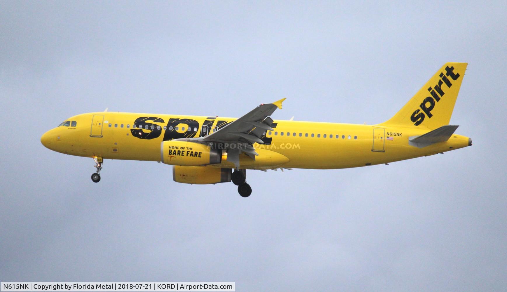 N615NK, 2012 Airbus A320-232 C/N 5159, NKS A320 yellow zx MCO-ORD