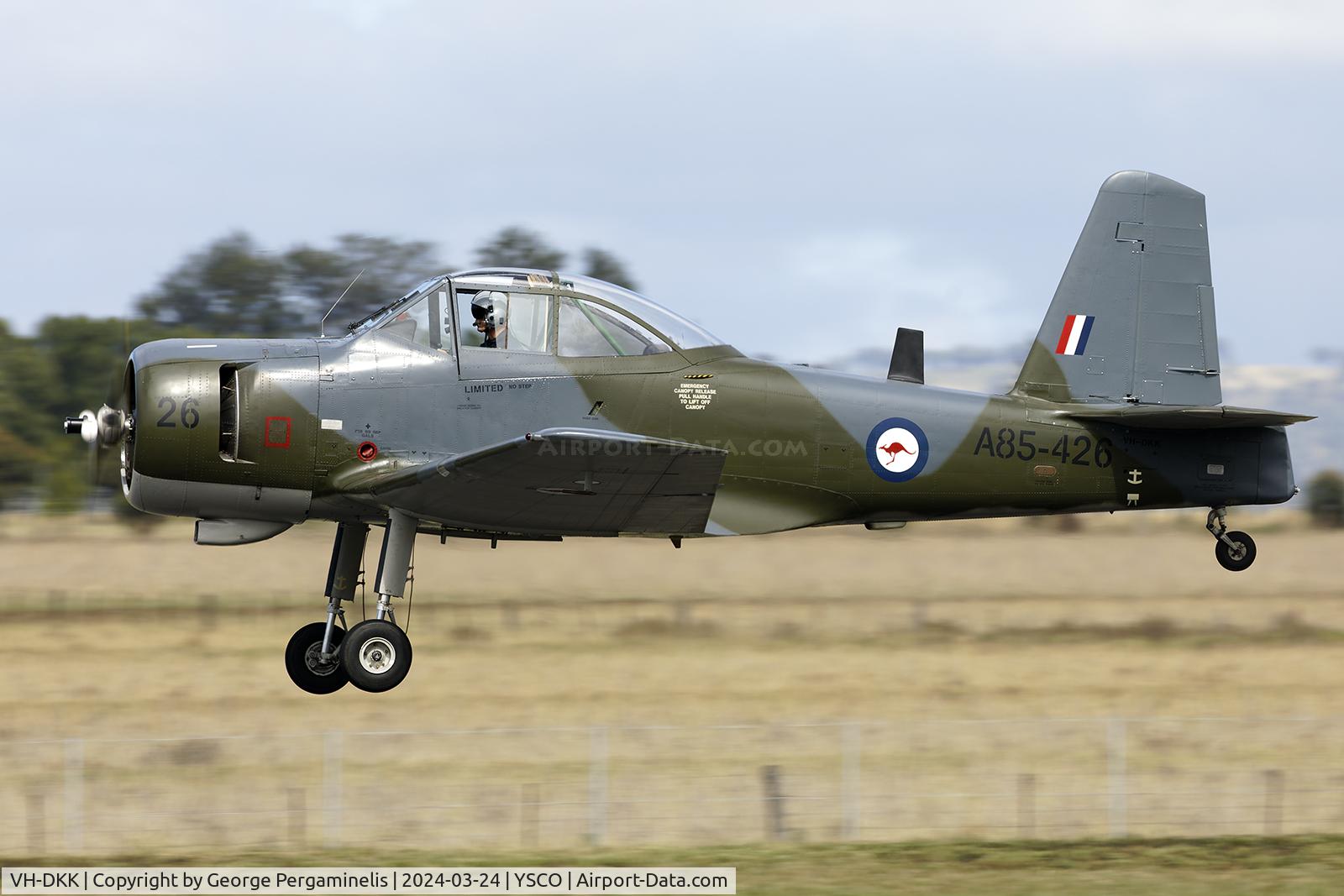 VH-DKK, 1958 Commonwealth CA-25 Winjeel C/N CA25-26, Warbirds Over Scone 2024.