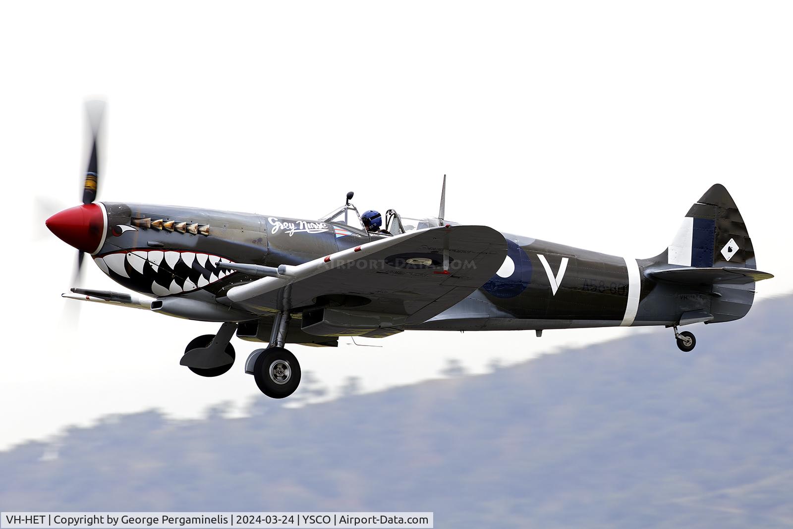 VH-HET, 1944 Supermarine 359 Spitfire HF.VIIIc C/N 6S/581740, Warbirds Over Scone 2024.