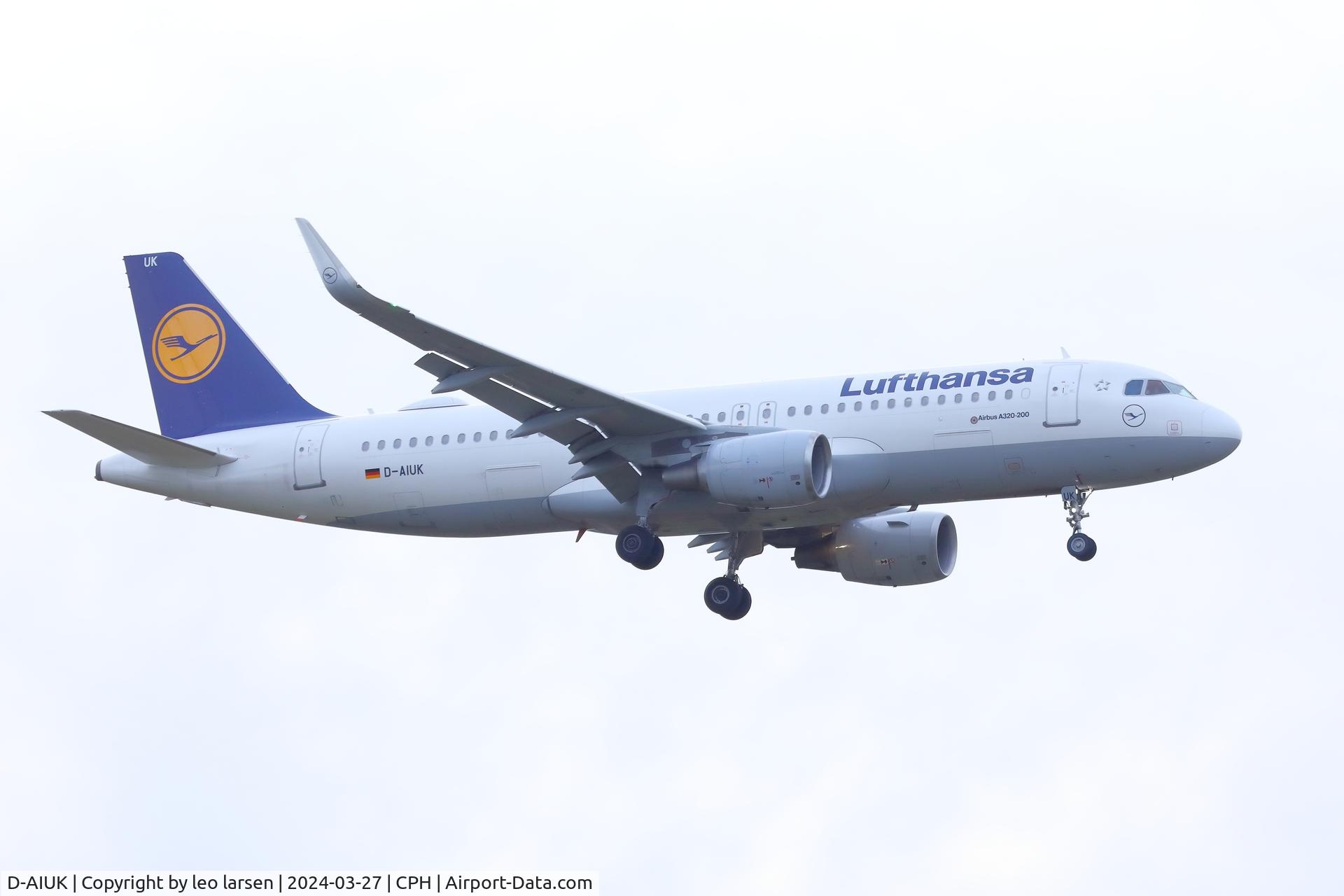 D-AIUK, 2015 Airbus A320-214 C/N 6423, Copenhagen 27.3.2024