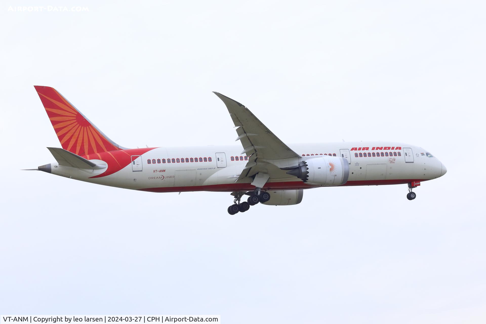 VT-ANM, 2012 Boeing 787-8 Dreamliner C/N 36284, Copenhagen 27.3.2024