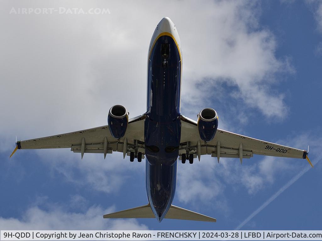 9H-QDD, 2016 Boeing 737-8AS C/N 44753, Agadir (AGA)	Bordeaux (BOD)	FR2246