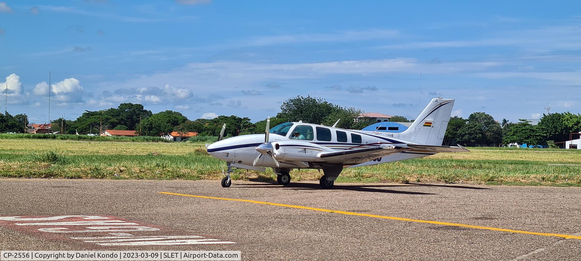 CP-2556, 1981 Beech 58TC Baron Baron C/N TK-138, Waiting to refuel at El Trompillo Airport in Santa Cruz, Bolivia