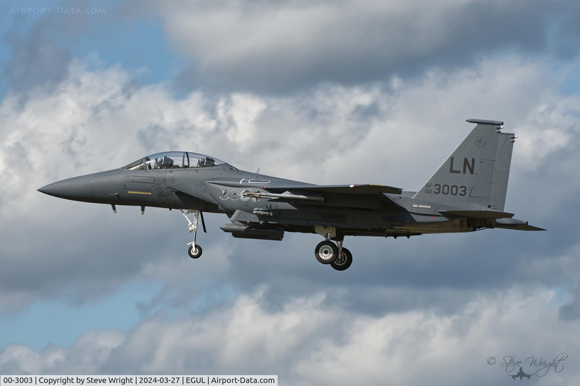 00-3003, 2000 McDonnell Douglas F-15E Strike Eagle C/N 1369/E230, RAF Lakenheath, Suffolk. UK