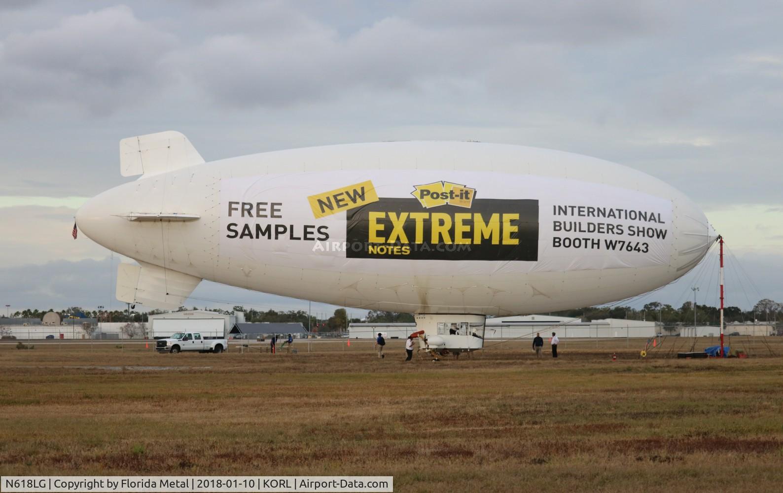 N618LG, 2000 American Blimp Corp A-60+ C/N 018, Post It Notes Blimp zx