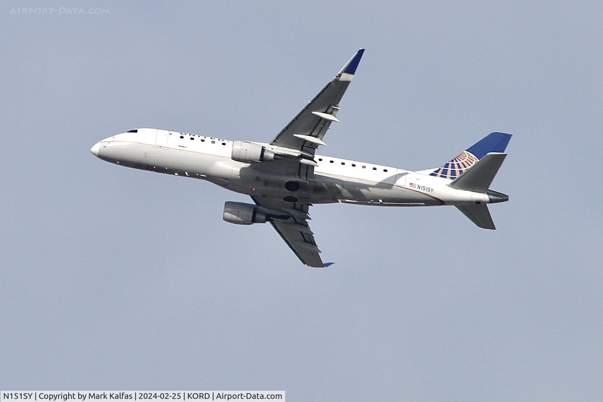 N151SY, 2015 Embraer 175LR (ERJ-170-200LR) C/N 17000503, E75L SkyWest/United Express EMBRAER S A ERJ 170-200 LR  N151SY SKW5444 ORD-BUF