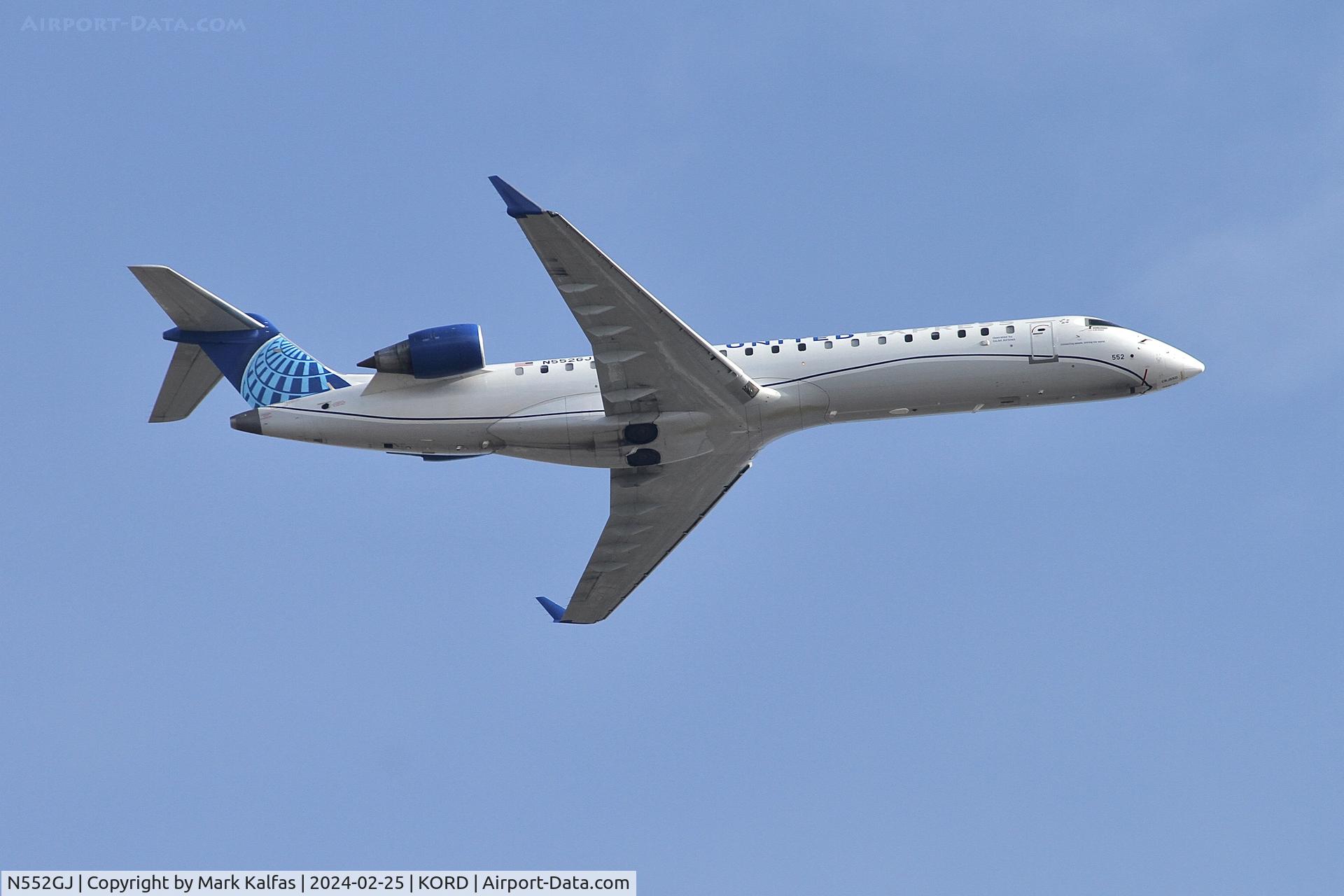 N552GJ, 2009 Bombardier CRJ-702 (CL-600-2C10) C/N 10287, CRJ7 GoJet/United Express Bombardier CRJ-701 (CRJ-550) CL-600-2C10  N552GJ GJS4383 ORD-MEM