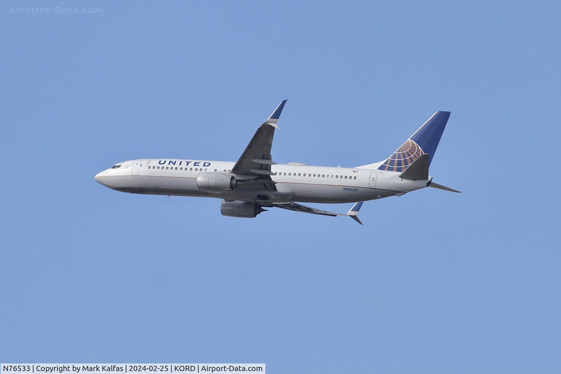 N76533, 2016 Boeing 737-824 C/N 62748, B738 United Airlines Boeing 737-824 N76533 UAL1534 ORD-PHX