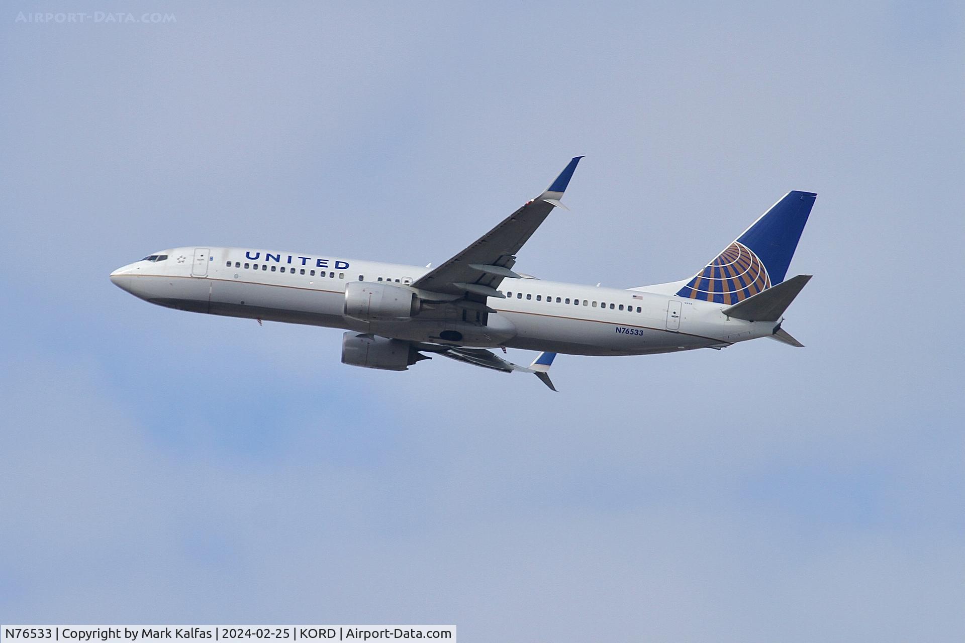 N76533, 2016 Boeing 737-824 C/N 62748, B738 United Airlines Boeing 737-824 N76533 UAL1534 ORD-PHX