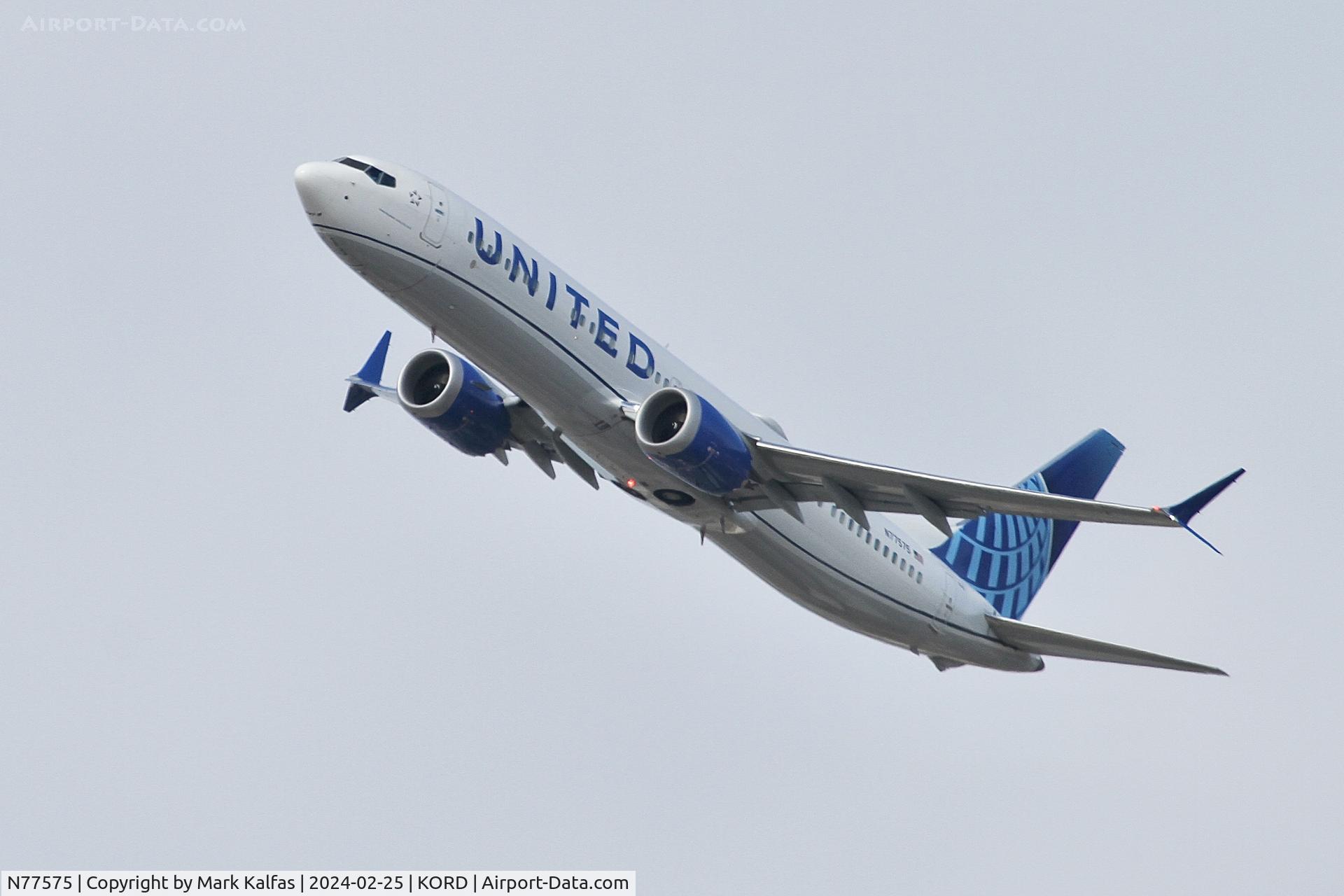N77575, 2023 Boeing 737-9 MAX C/N 67609, B39M United Airlines Boeing 737 MAX9 N77575 UAL2485 ORD-BNA