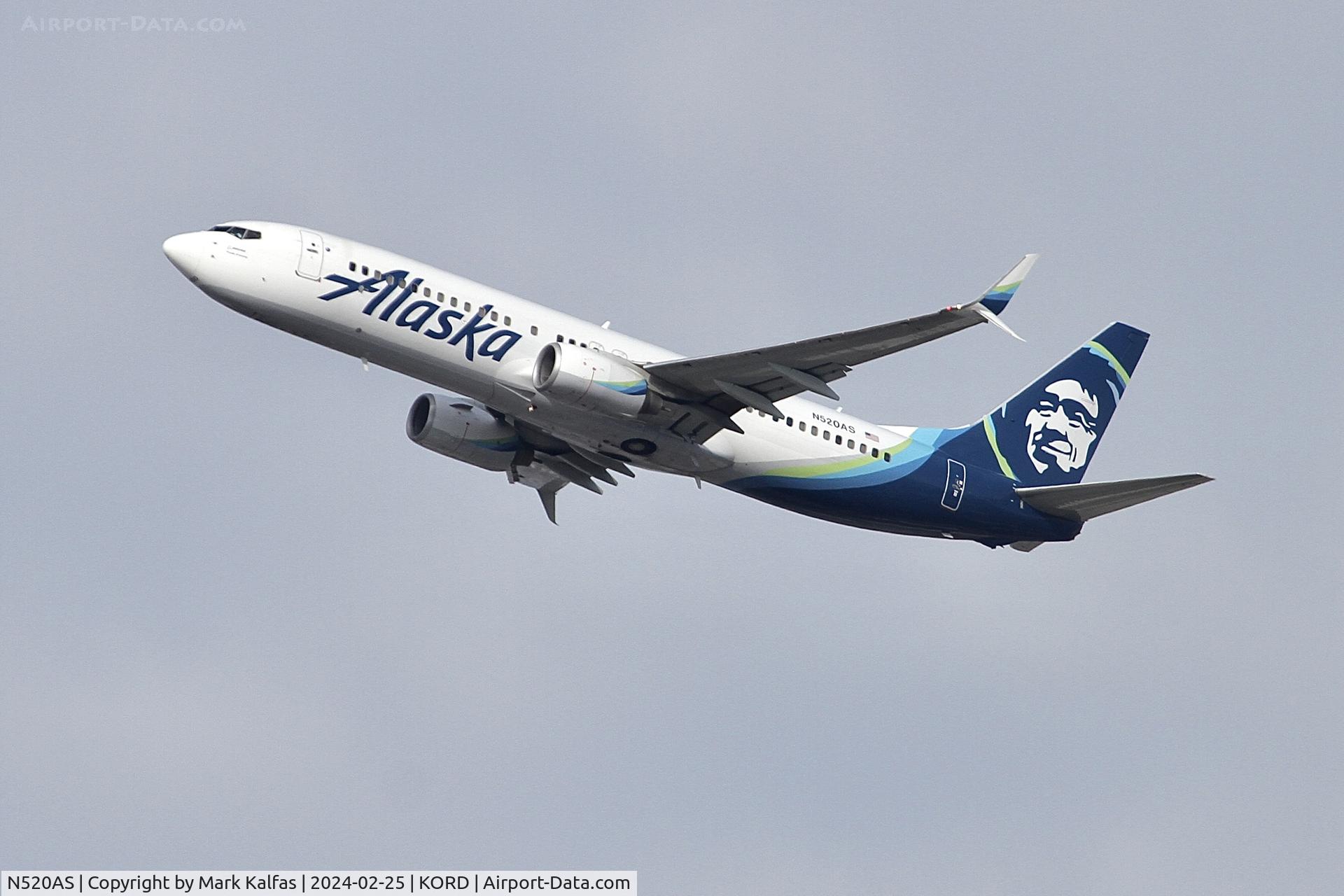 N520AS, 2009 Boeing 737-890 C/N 36481, B738 Alaska Airlines Boeing 737-890 N520AS ASA325 ORD-PDX