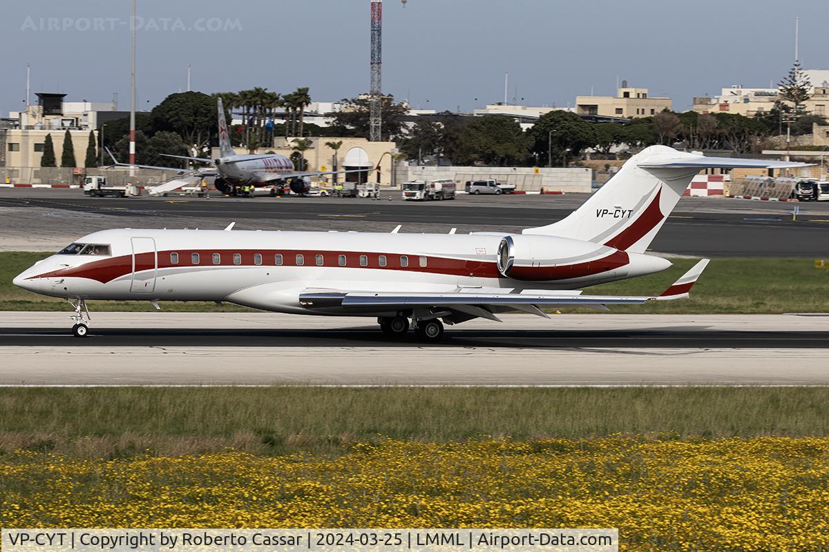 VP-CYT, 2009 Bombardier BD-700 1A10 Global Express C/N 9361, Runway 31