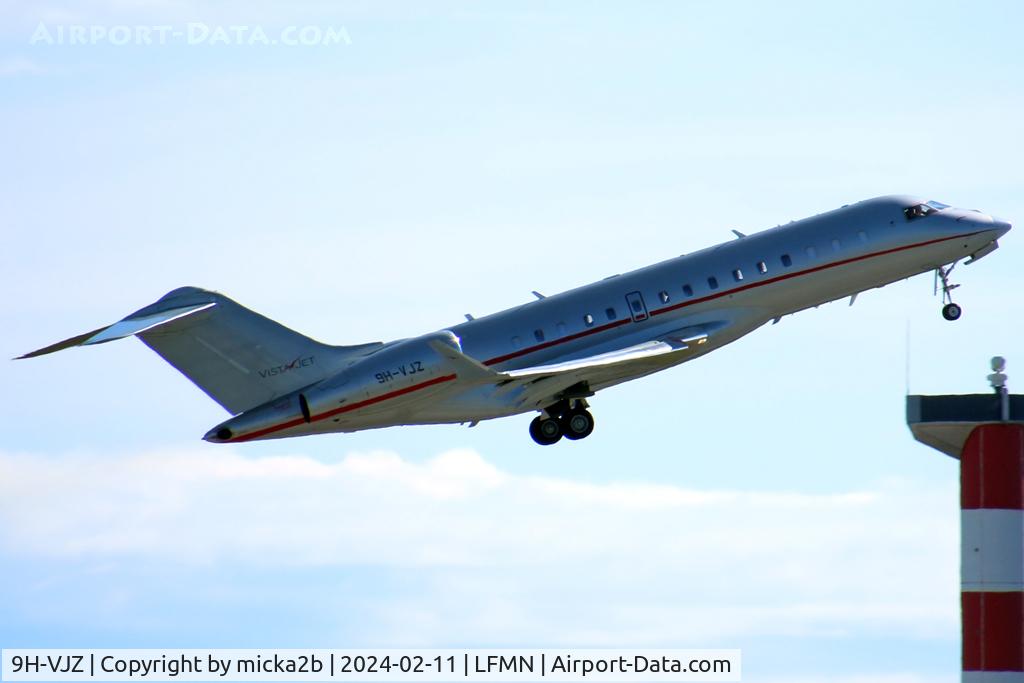 9H-VJZ, 2015 Bombardier BD-700-1A10 Global 6000 C/N 9746, Take off