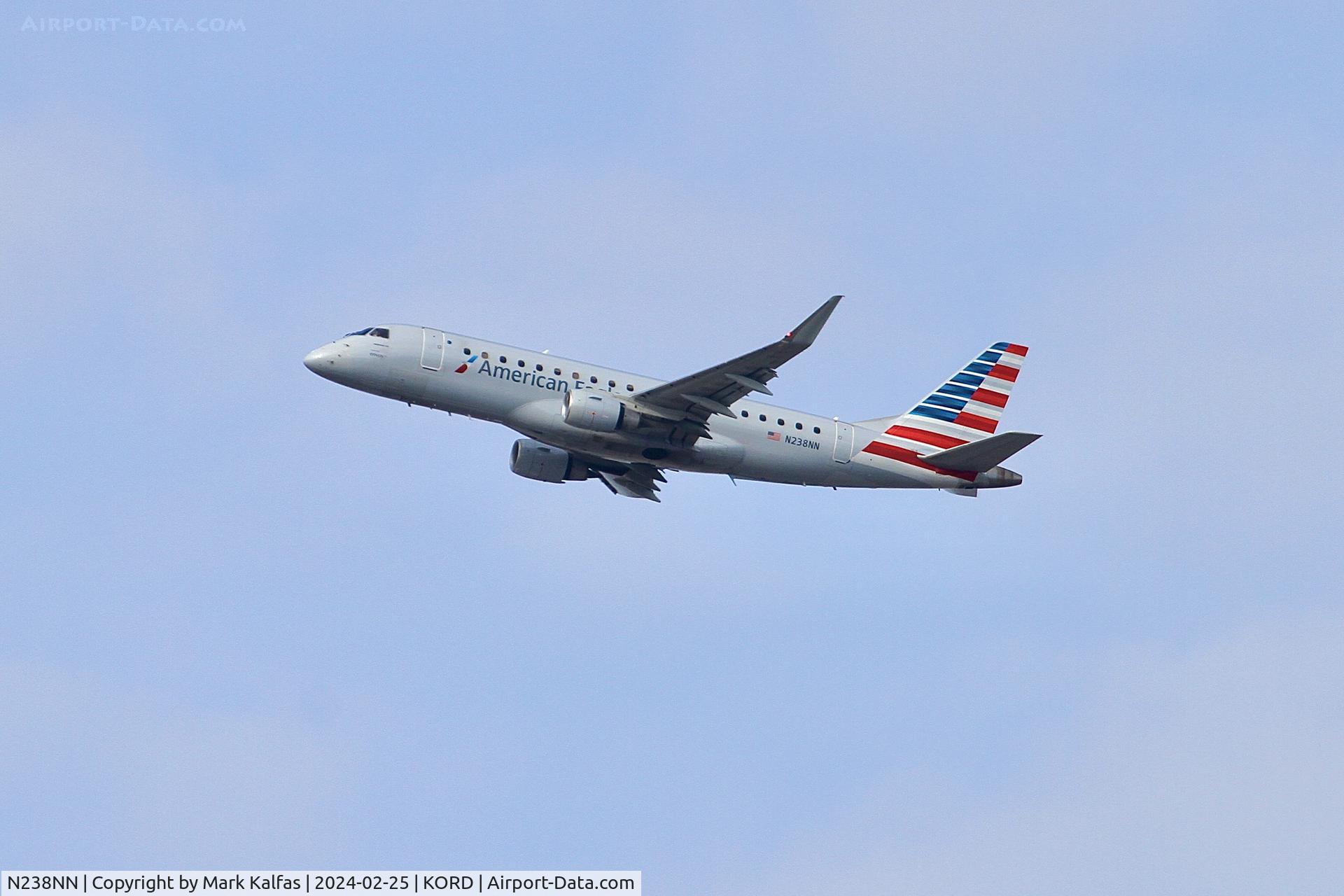N238NN, 2016 Embraer 175LR (ERJ-170-200LR) C/N 17000584, E75L ENVOY AIR/American Eagle  EMBRAER S A ERJ 170-200 LR N238NN ENY3800 ORD-CID