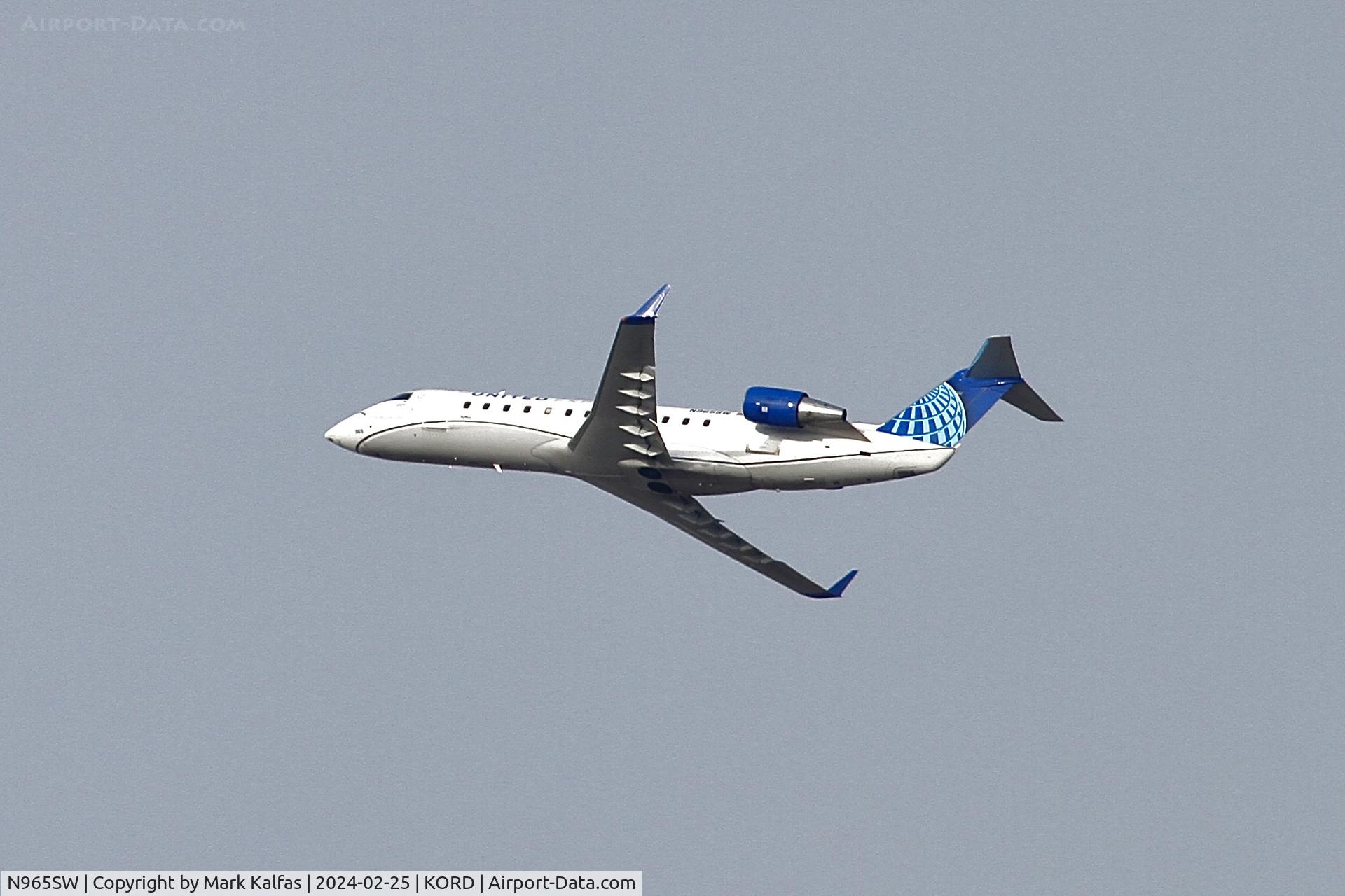 N965SW, 2003 Bombardier CRJ-200ER (CL-600-2B19) C/N 7871, CRJ2 SkyWest/United Express Bombardier CL-600-2B19 N965SW SKW5564 ORD-SBN