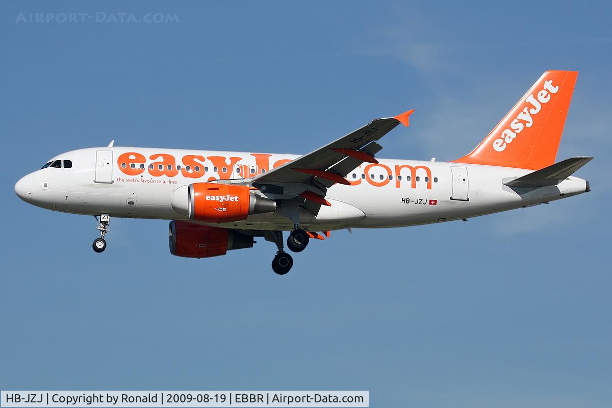 HB-JZJ, 2004 Airbus A319-111 C/N 2265, at ebbr