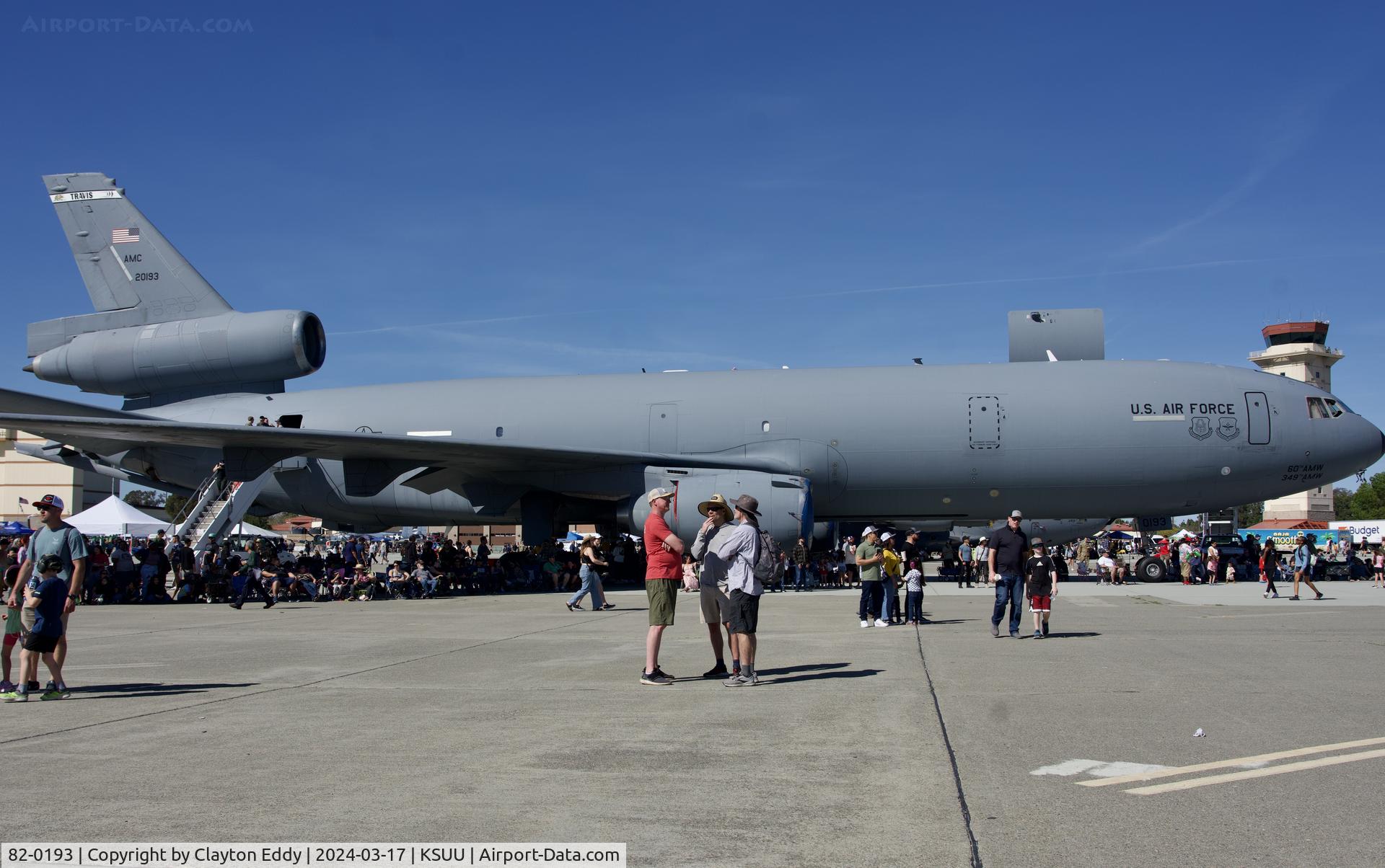 82-0193, 1982 McDonnell Douglas KC-10A Extender C/N 48215, Last year KC-10 Travis AFB airshow 2024.