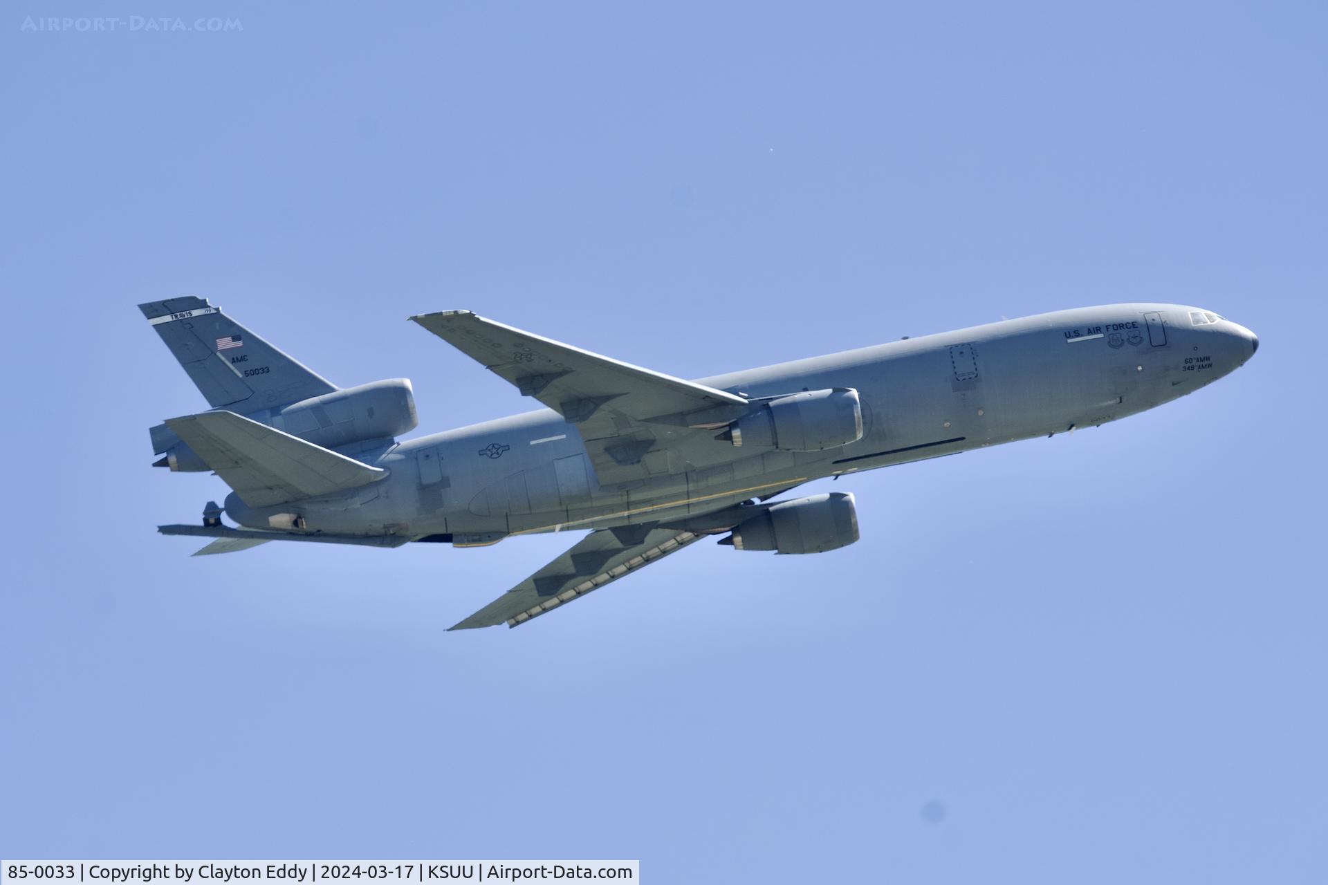 85-0033, 1985 McDonnell Douglas KC-10A Extender C/N 48238, Last year of the KC-10 Travis AFB airshow 2024.