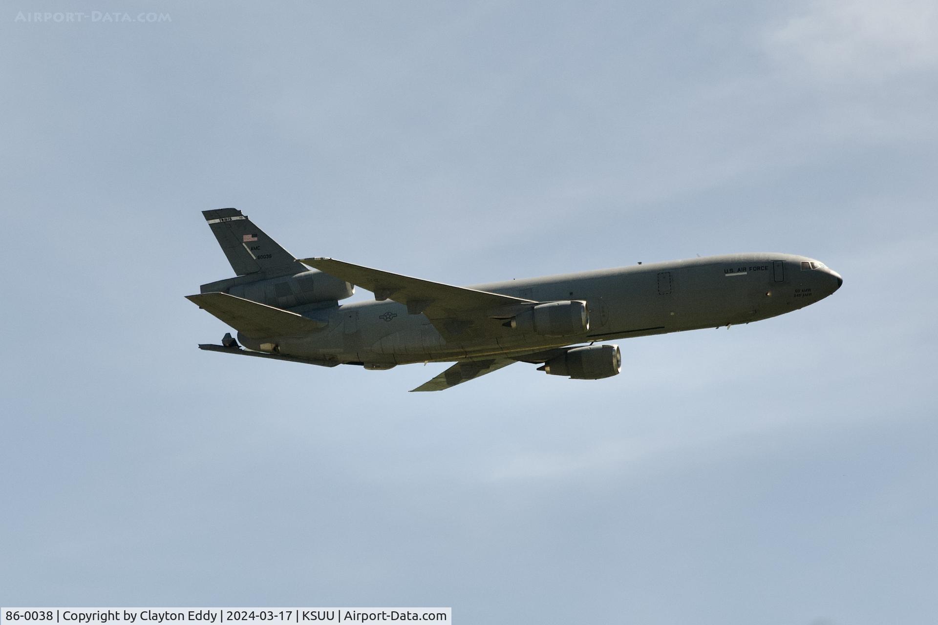 86-0038, 1986 McDonnell Douglas KC-10A Extender C/N 48251, Last year of the KC-10 Travis AFB airshow 2024.