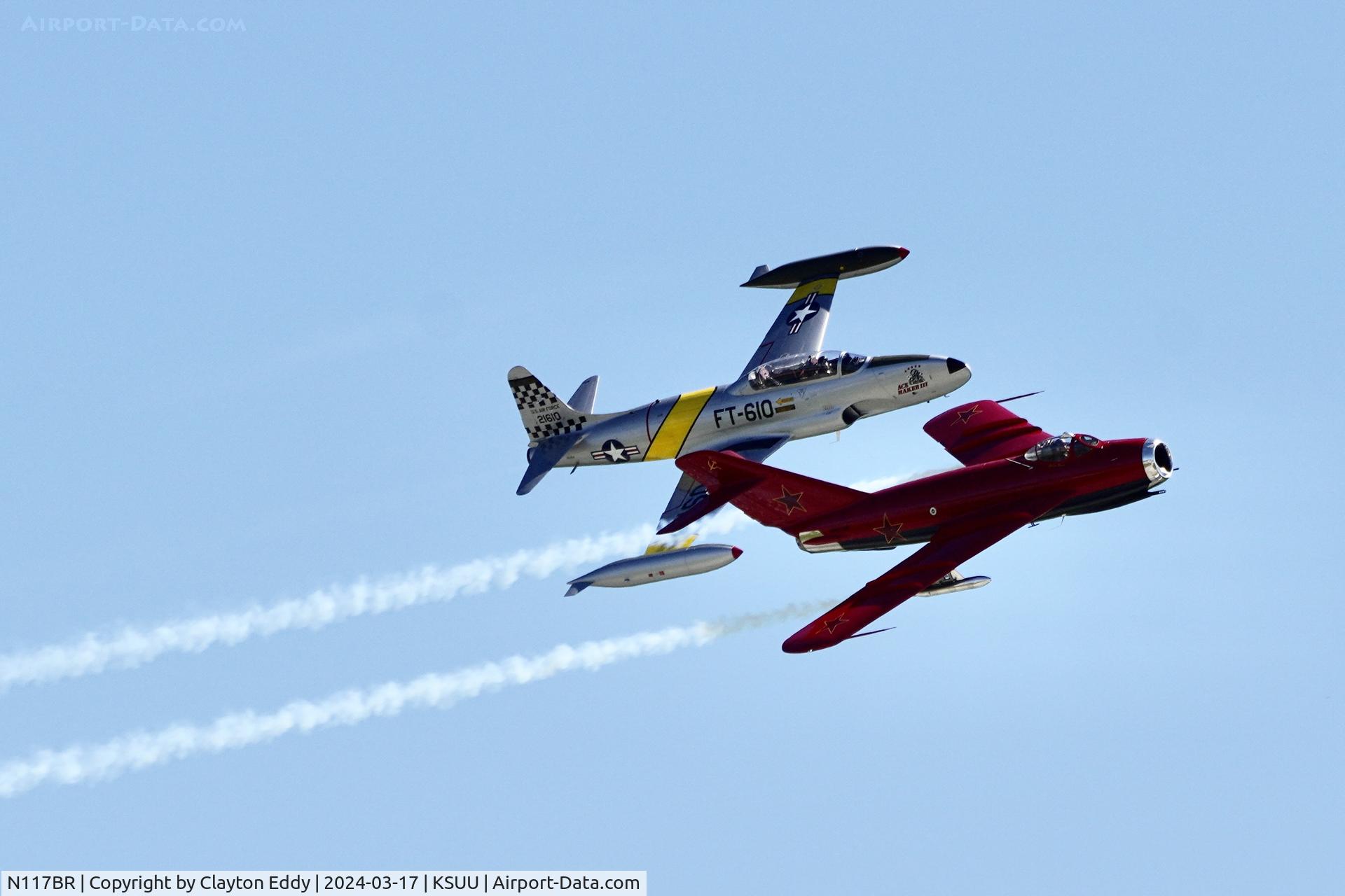 N117BR, 1959 PZL-Mielec Lim-5 (MiG-17F) C/N 1C1529, Travis AFB airshow 2024.