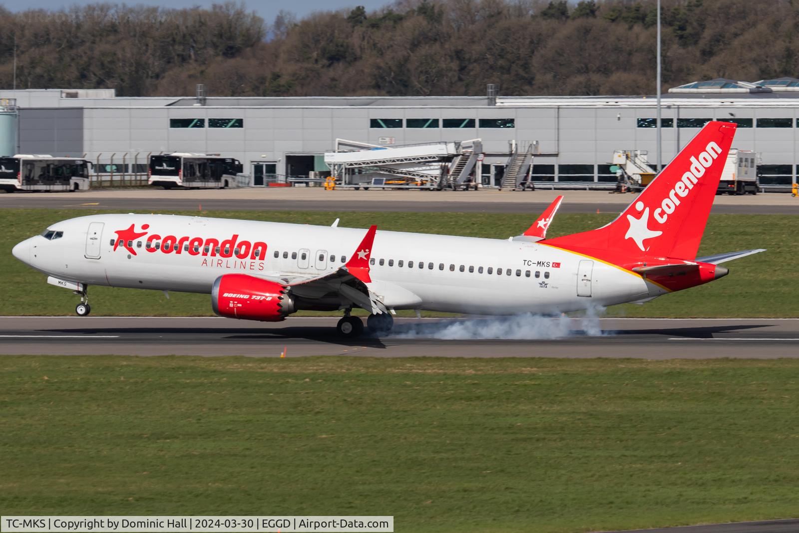 TC-MKS, 2018 Boeing 737-8 MAX C/N 64936, Bristol Airport 30/03/24