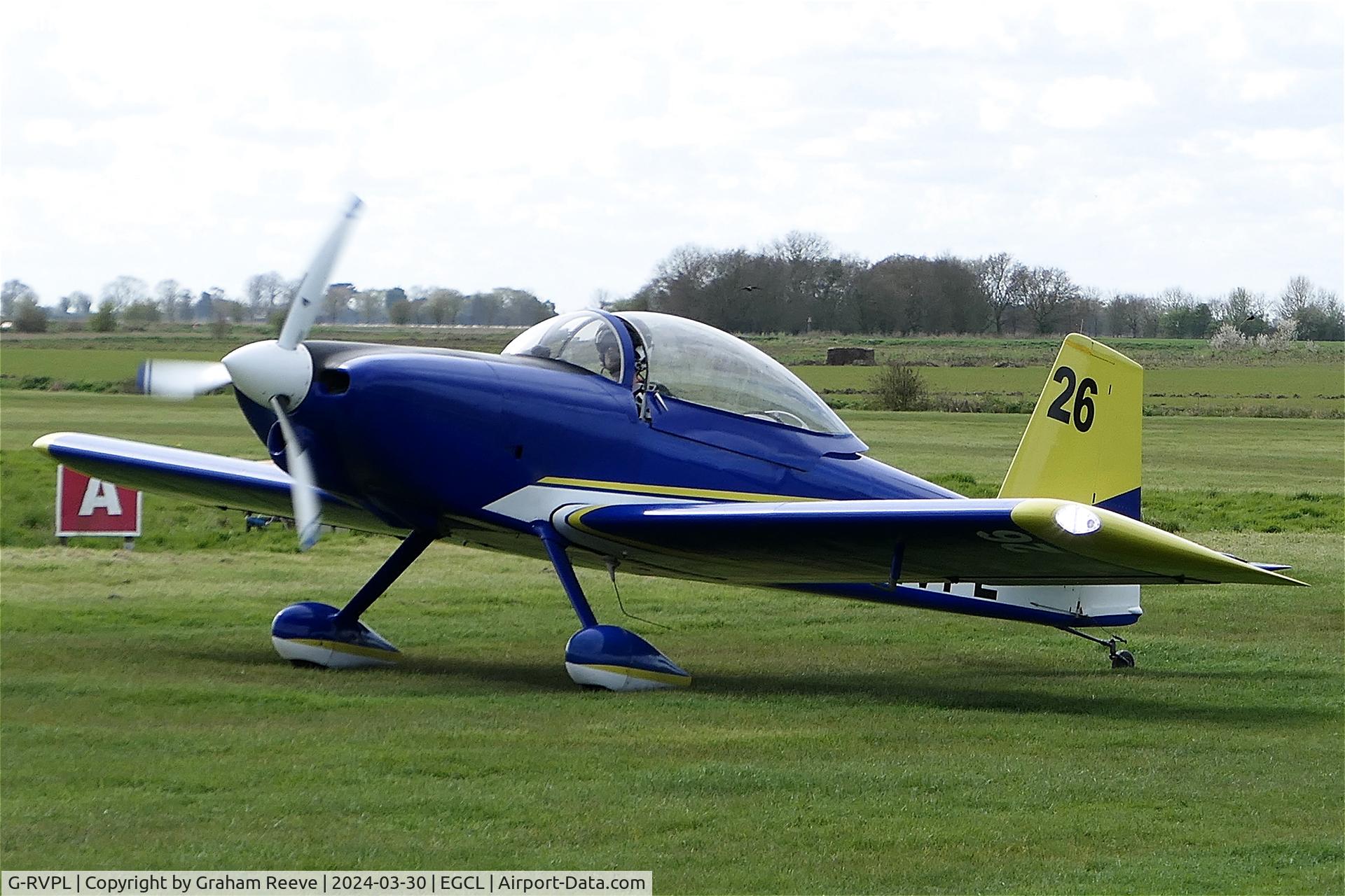 G-RVPL, 2006 Vans RV-8 C/N PFA 303-13885, Just landed at Fenland.