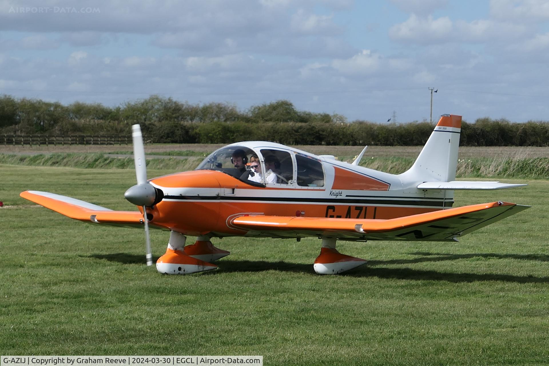 G-AZIJ, 1971 Robin DR-360 Chevalier C/N 634, Departing from Fenland.