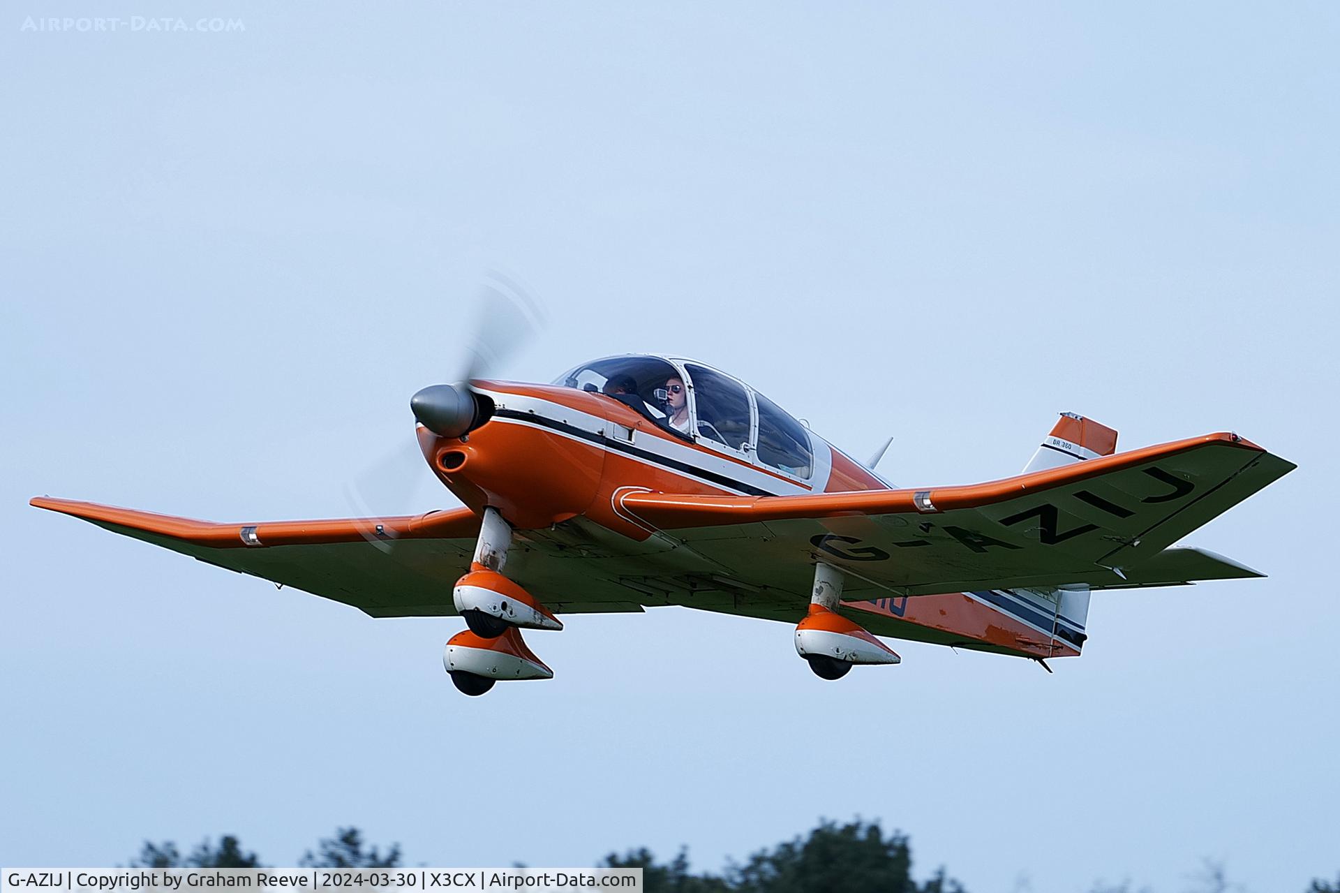 G-AZIJ, 1971 Robin DR-360 Chevalier C/N 634, Departing from Northrepps.