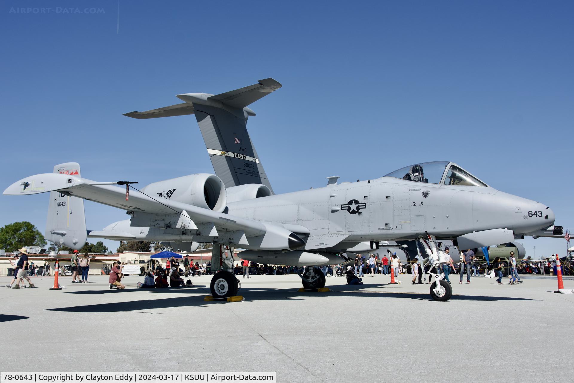 78-0643, 1978 Fairchild Republic A-10C Thunderbolt II C/N A10-0263, Travis AFB airshow California 2024.
