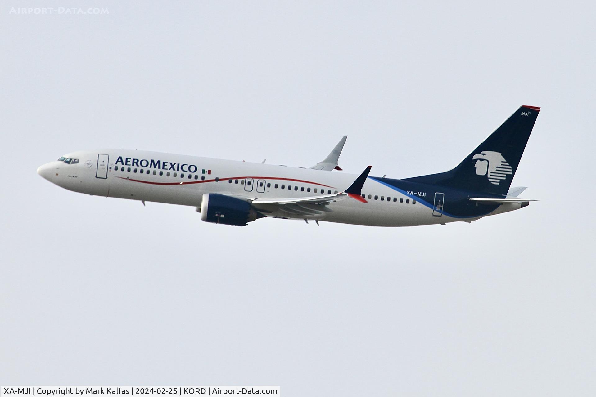 XA-MJI, 2019 Boeing 737-8 MAX C/N 60444, B38M AeroMexico Boeing 737 MAX 8 XA-MJI AMX687 KORD-MMMX