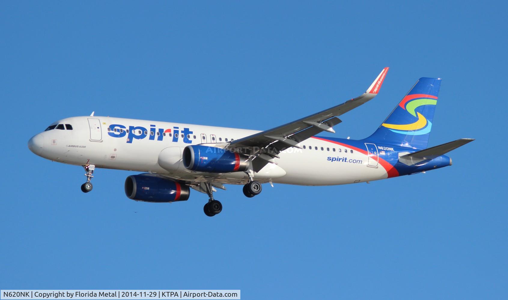 N620NK, 2013 Airbus A320-232 C/N 5624, NKS A320 blue/white zx DTW-TPA