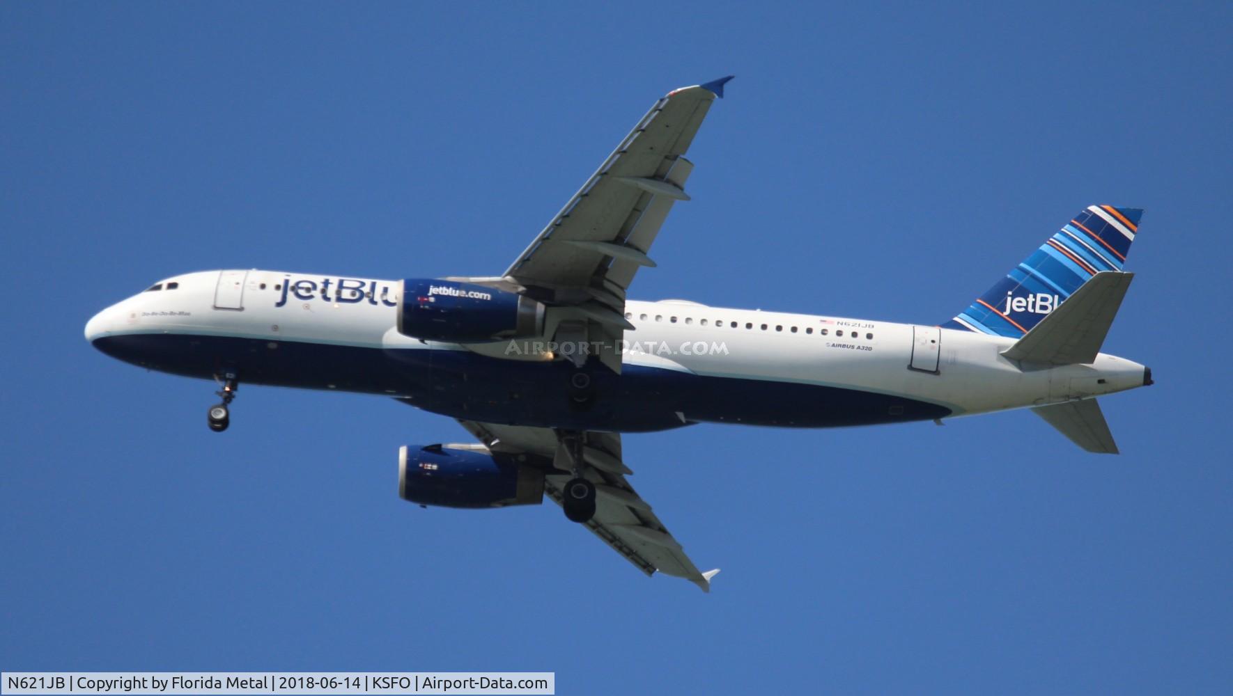 N621JB, 2005 Airbus A320-232 C/N 2491, JBU A320 zx JFK-SFO