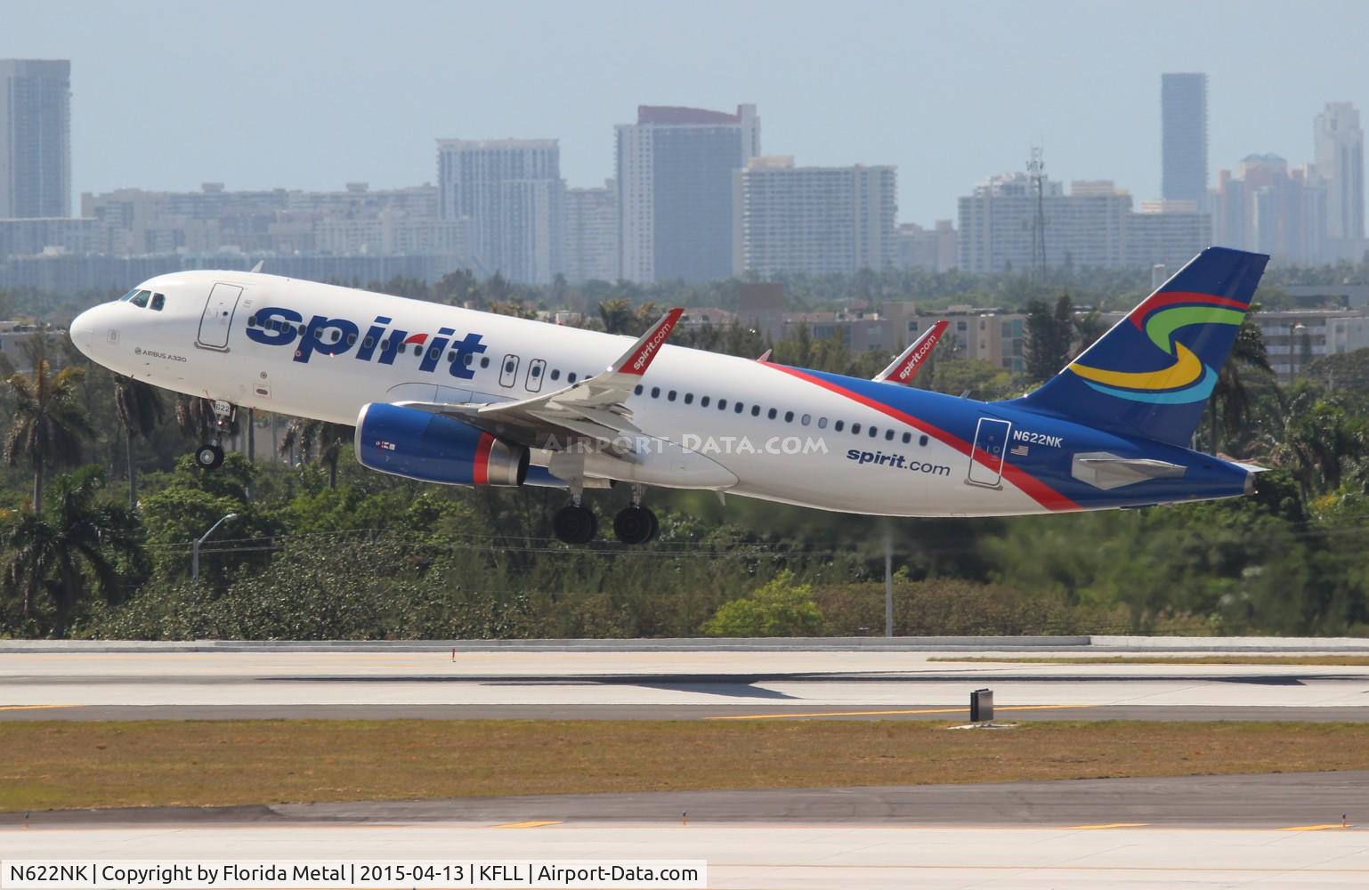 N622NK, 2013 Airbus A320-232 C/N 5804, NKS A320 blue/white zx FLL-MBJ