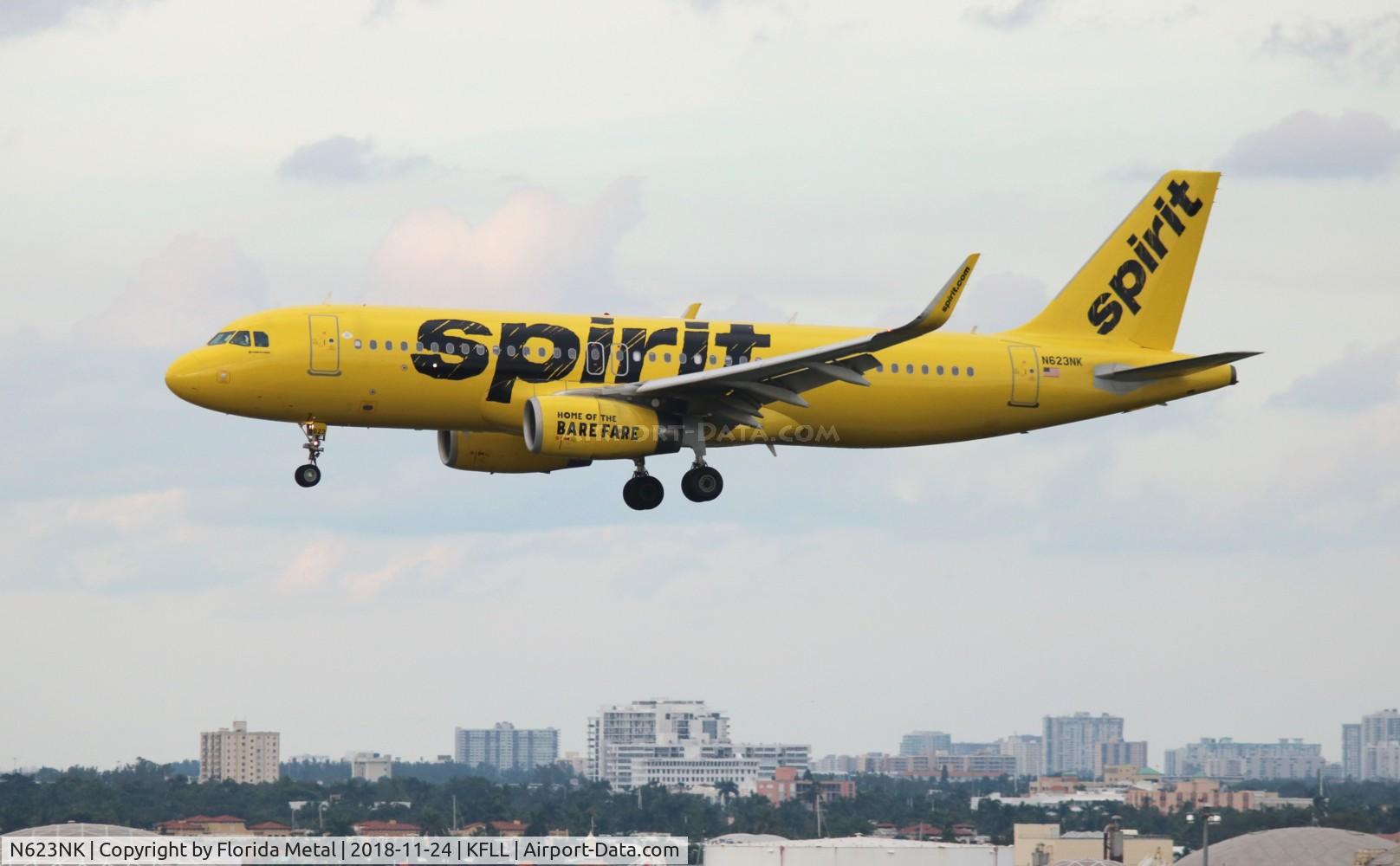 N623NK, 2013 Airbus A320-232 C/N 5861, NKS A320 yellow zx SJO-FLL