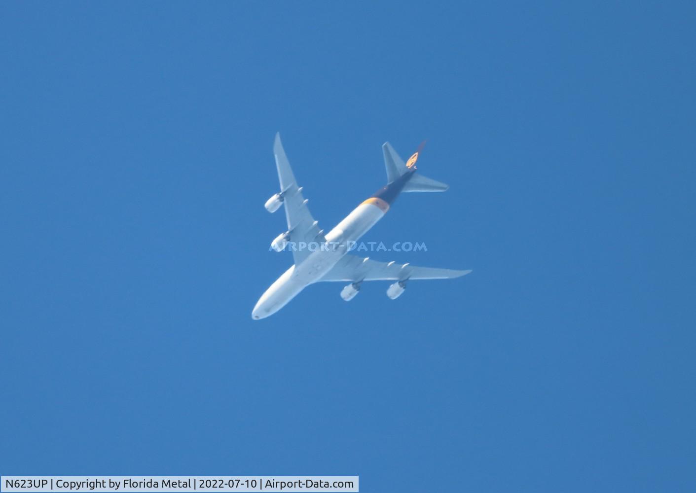 N623UP, 2020 Boeing 747-8F C/N 65783/1561, UPS 747-8F zx CGN-SDF seen flying over CVG